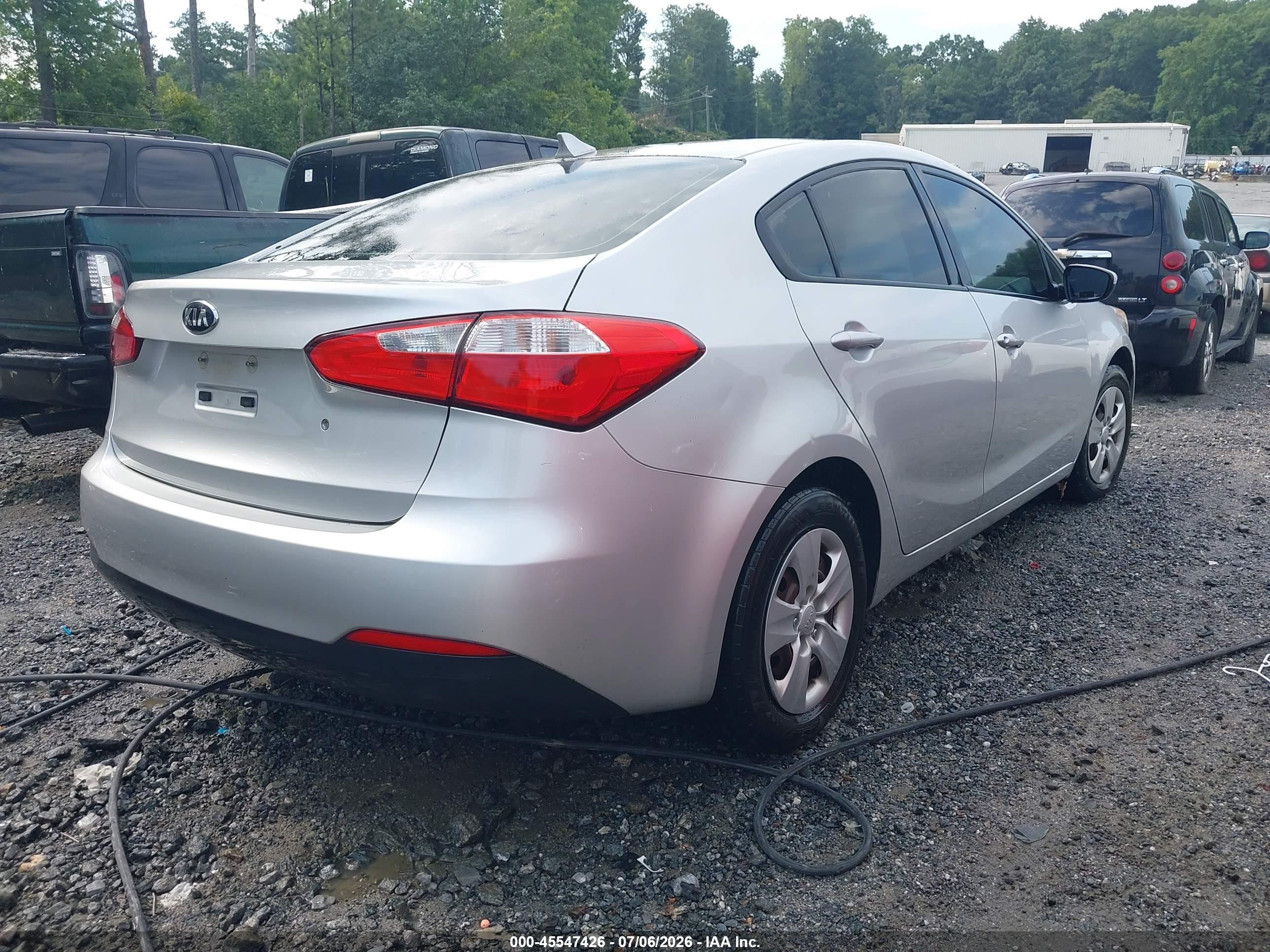 2014 Kia Forte Lx Silver vin: KNAFK4A62E5149063