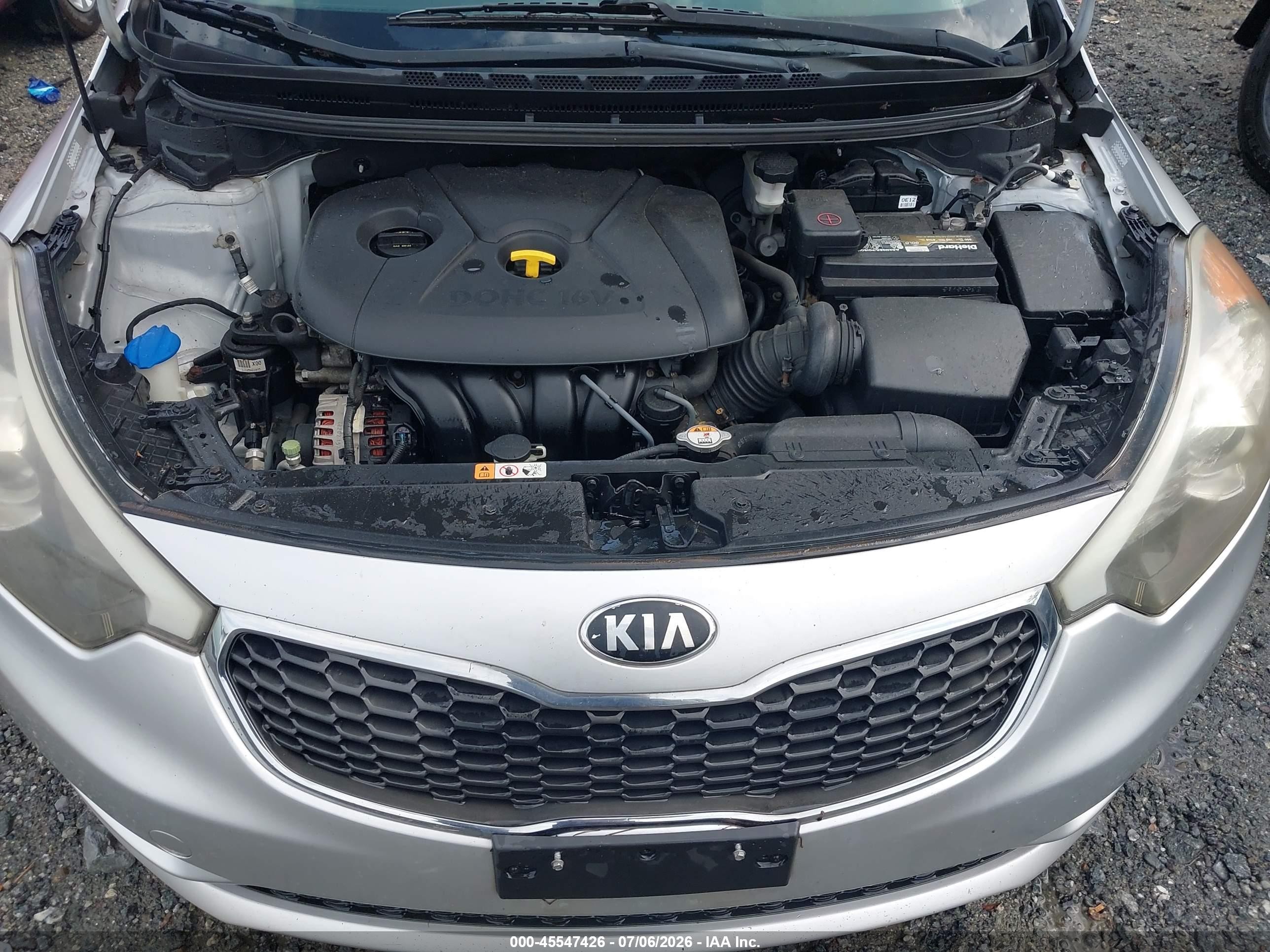 2014 Kia Forte Lx Silver vin: KNAFK4A62E5149063