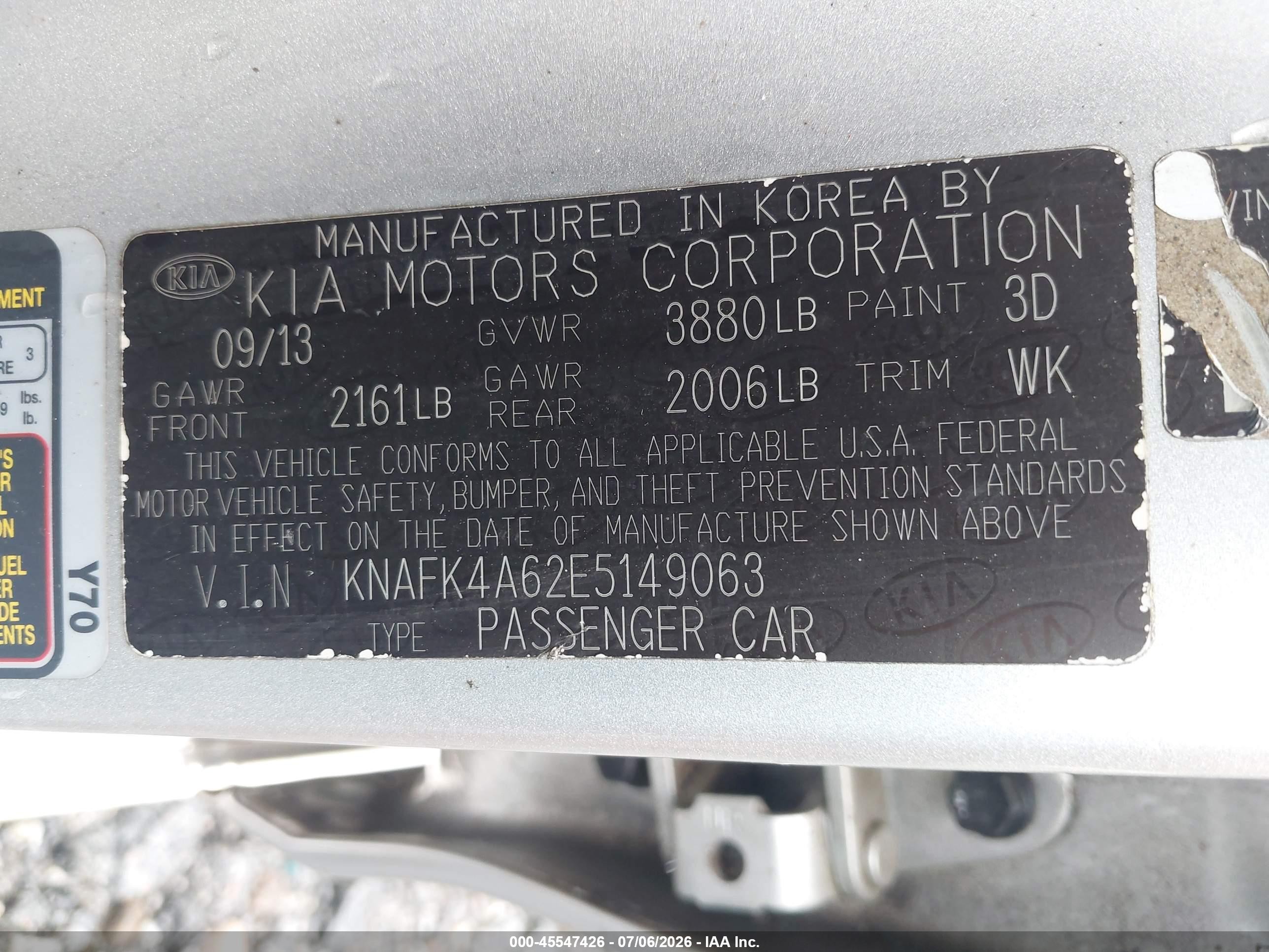 2014 Kia Forte Lx Silver vin: KNAFK4A62E5149063