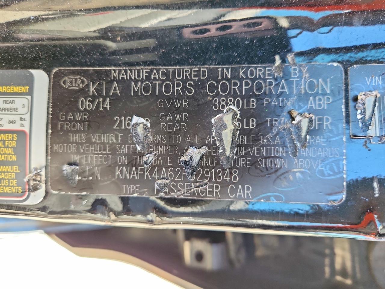 2015 Kia Forte Lx Black vin: KNAFK4A62F5291348