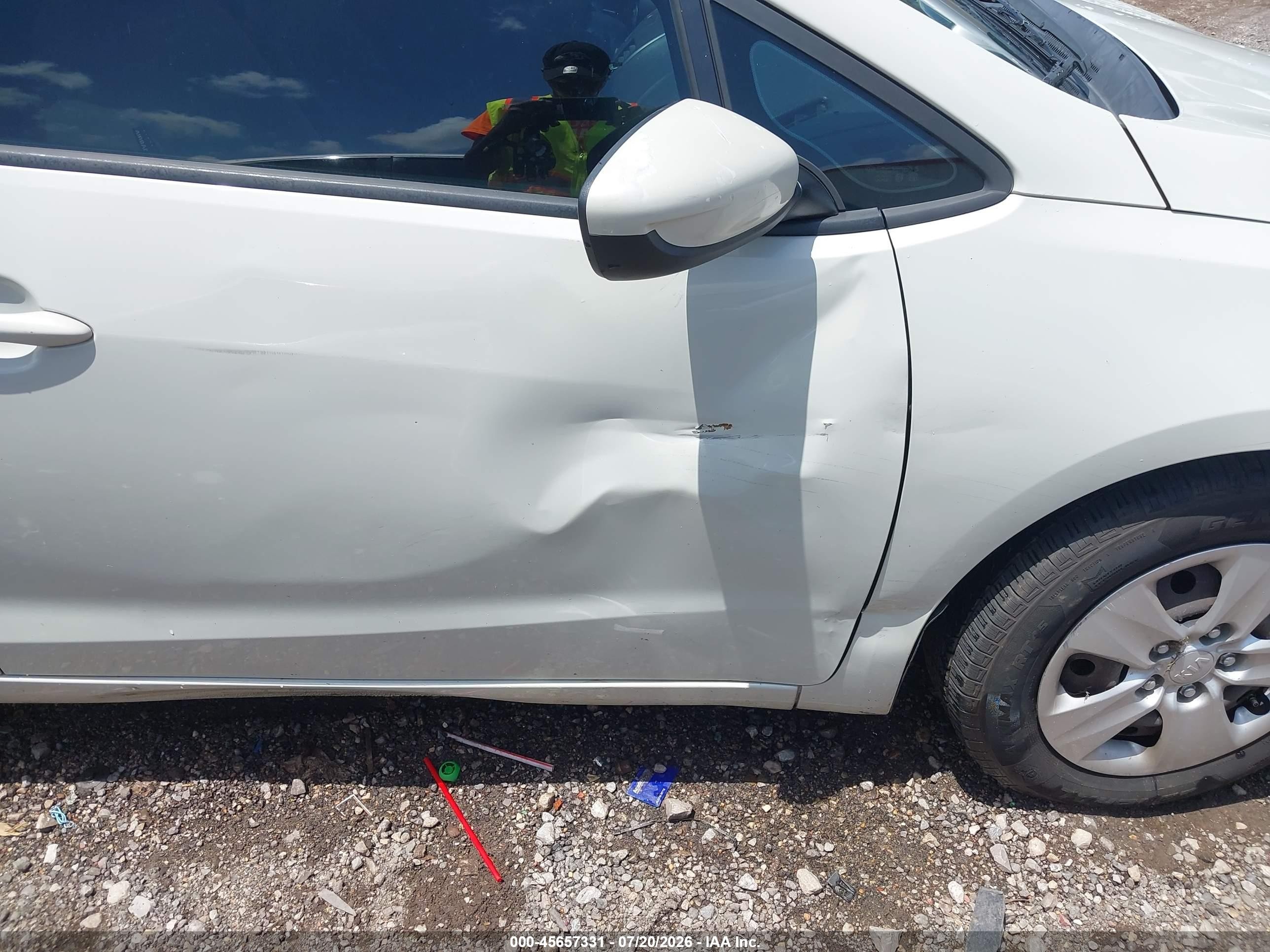 2015 Kia Forte Lx White vin: KNAFK4A62F5308598