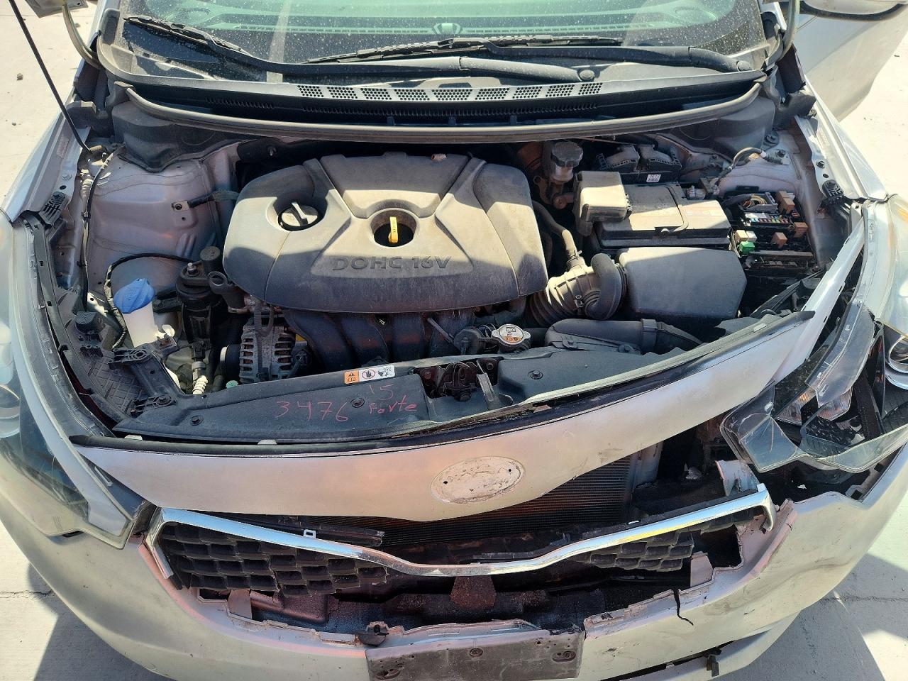 2015 Kia Forte Lx Silver vin: KNAFK4A62F5372883