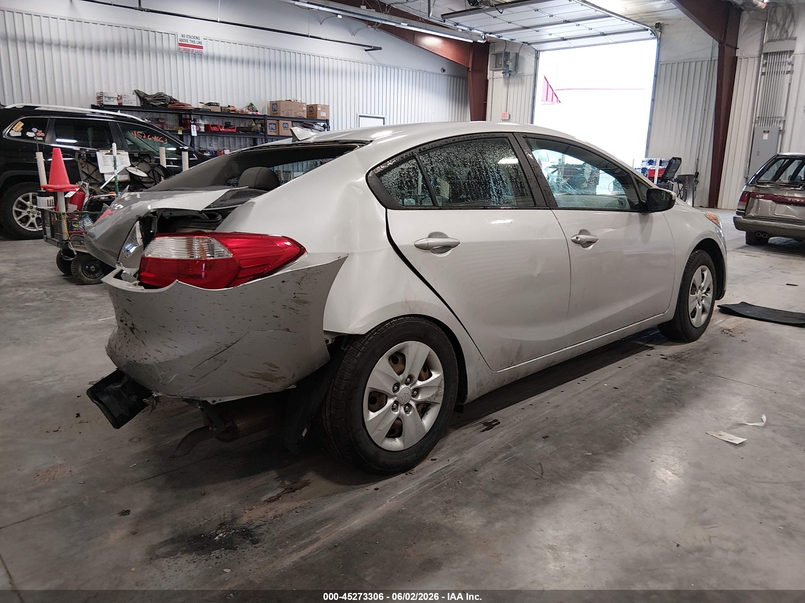 2015 Kia Forte Lx Silver vin: KNAFK4A62F5399453