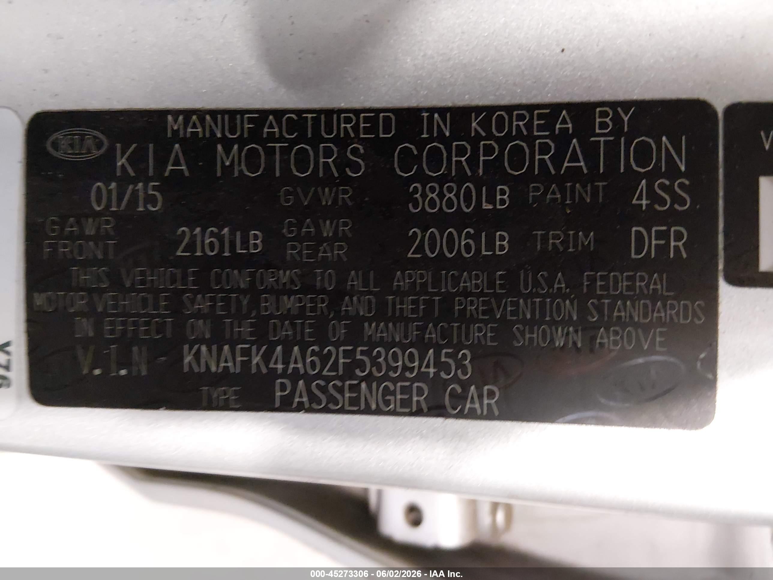 2015 Kia Forte Lx Silver vin: KNAFK4A62F5399453