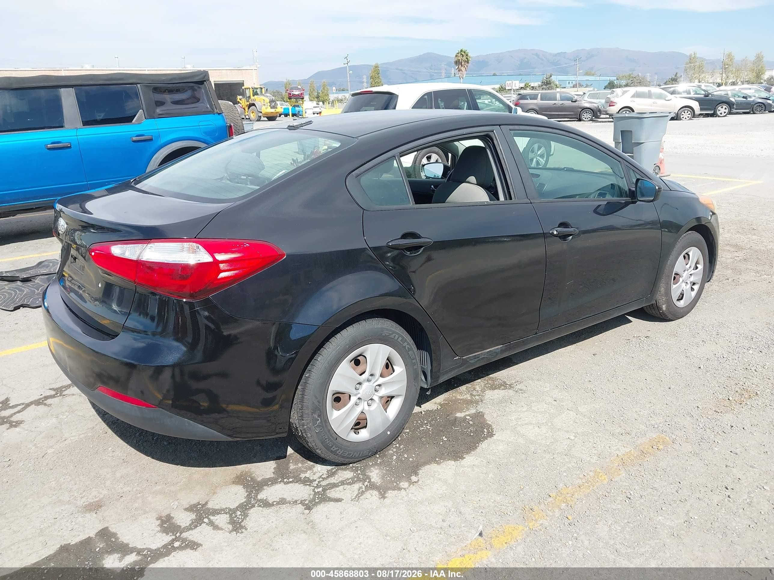 2015 Kia Forte Lx Black vin: KNAFK4A63F5284974