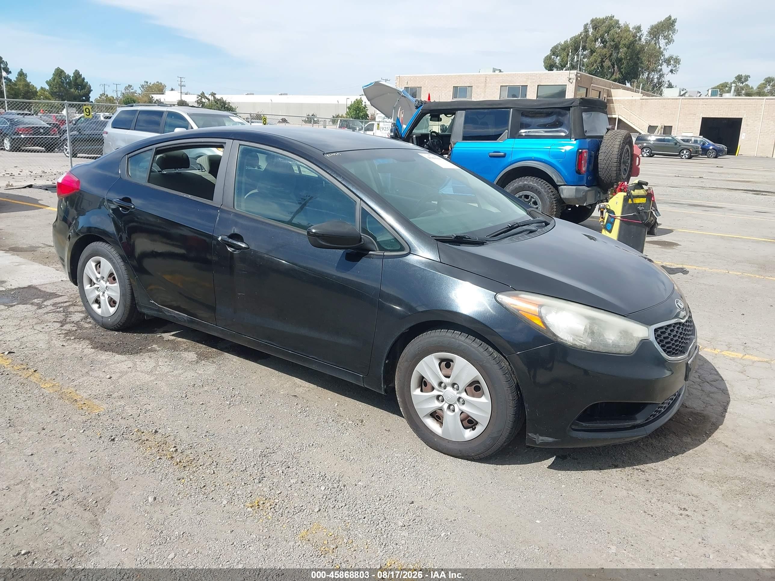 2015 Kia Forte Lx Black vin: KNAFK4A63F5284974