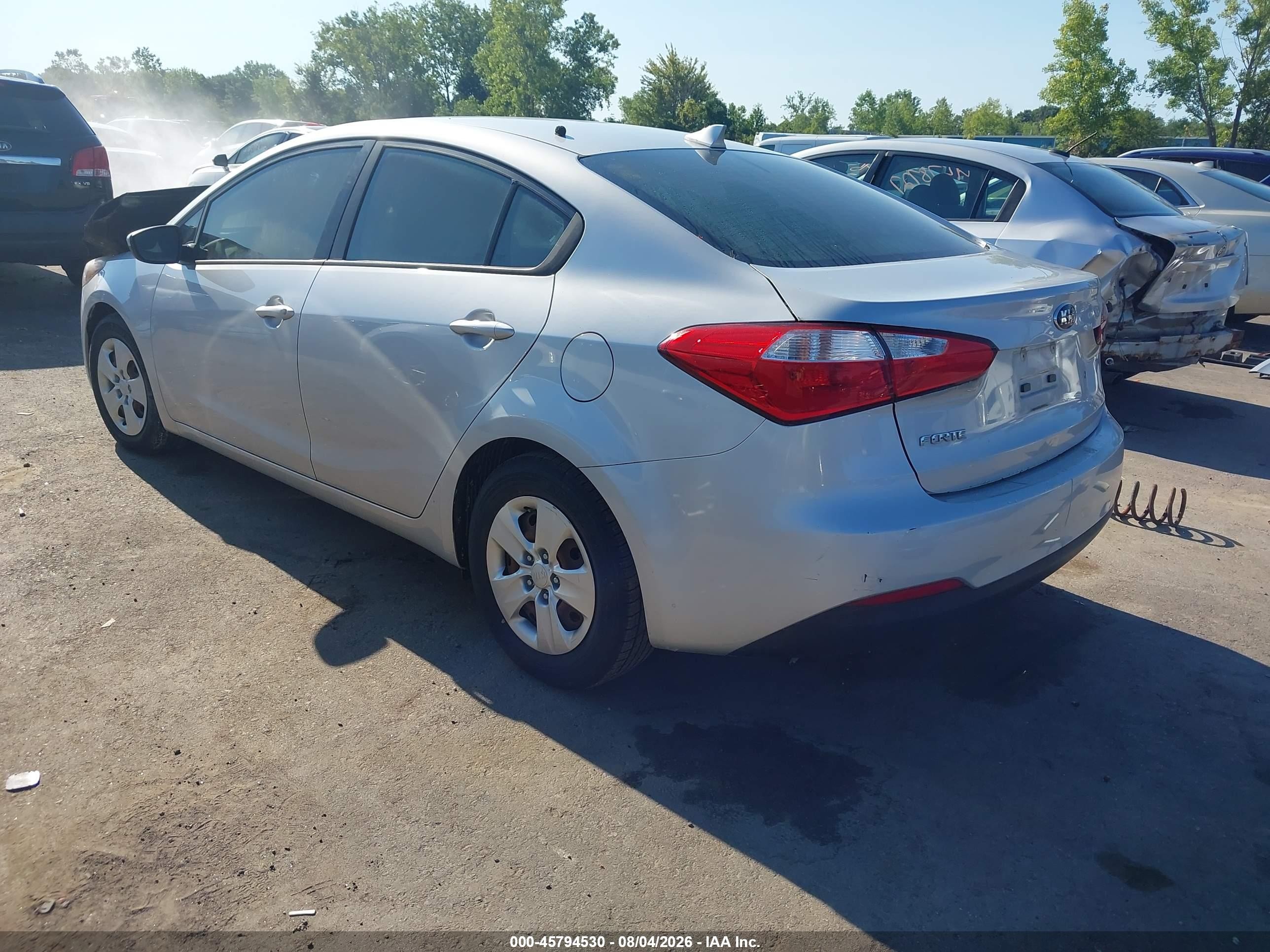 2015 Kia Forte Lx Silver vin: KNAFK4A63F5356840