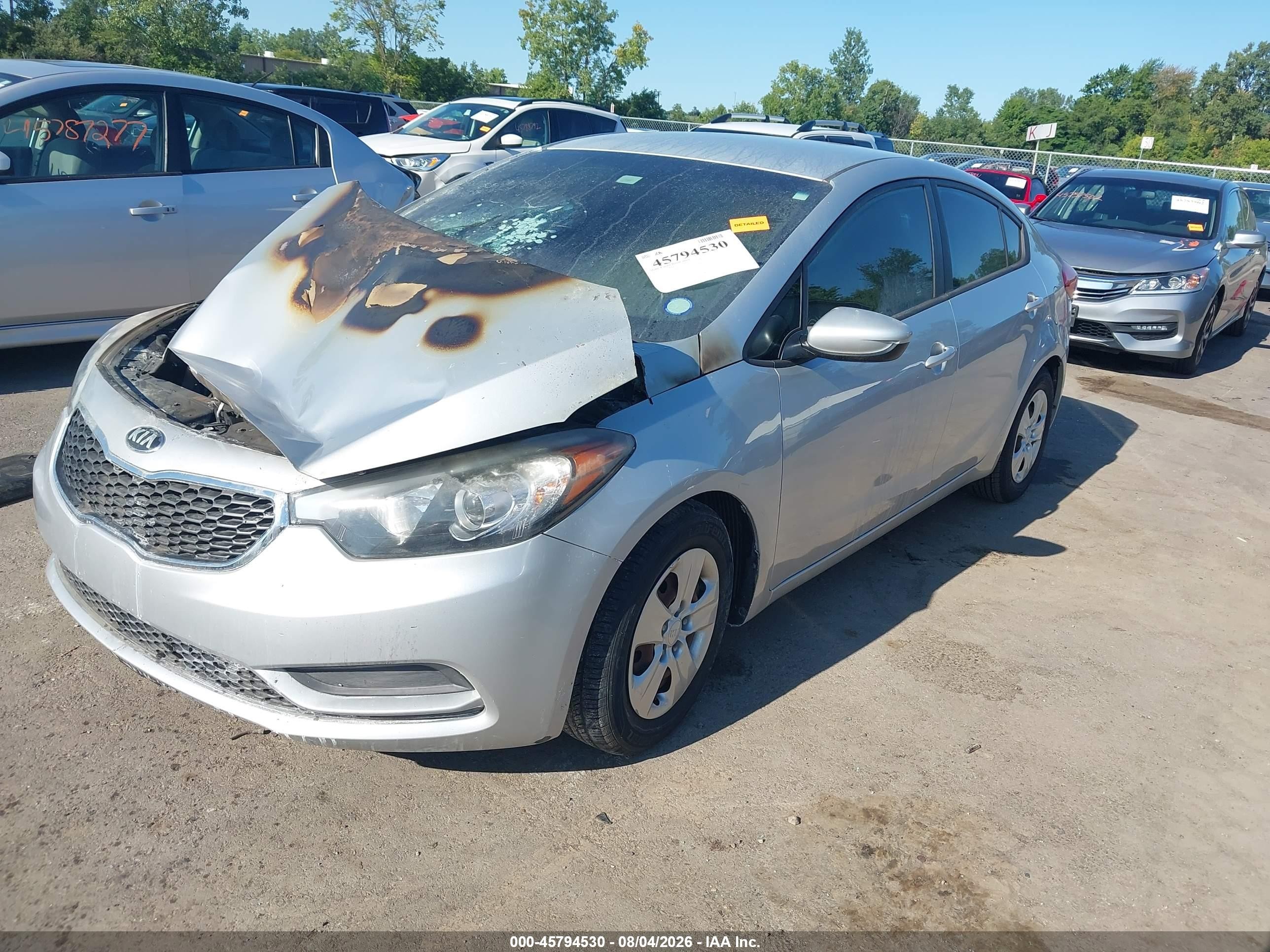 2015 Kia Forte Lx Silver vin: KNAFK4A63F5356840