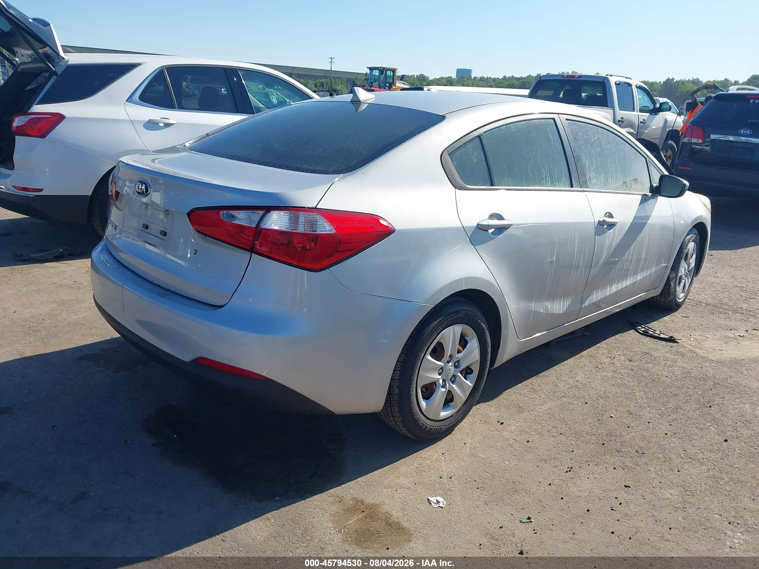 2015 Kia Forte Lx Silver vin: KNAFK4A63F5356840