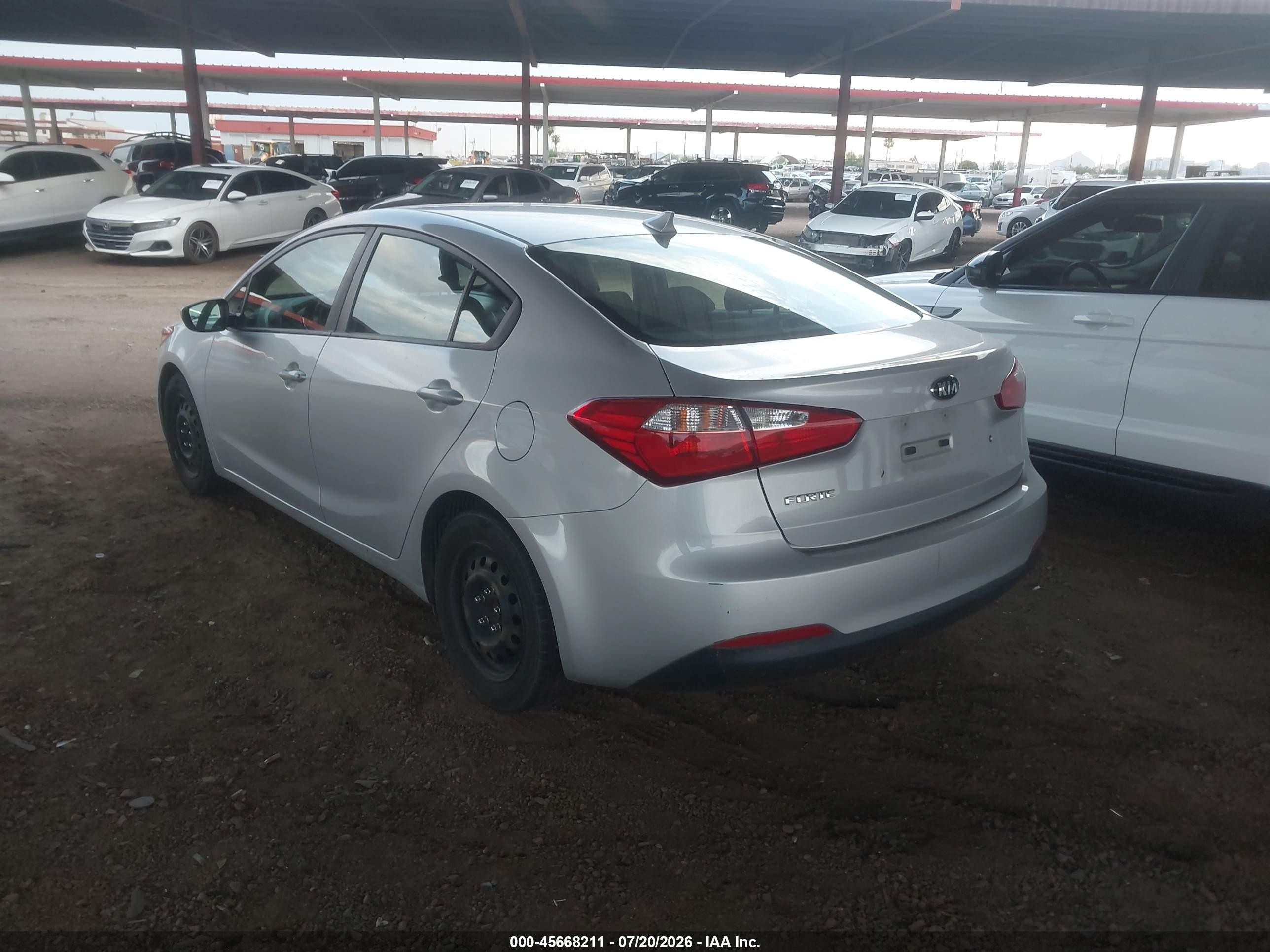 2015 Kia Forte Lx Silver vin: KNAFK4A63F5371533