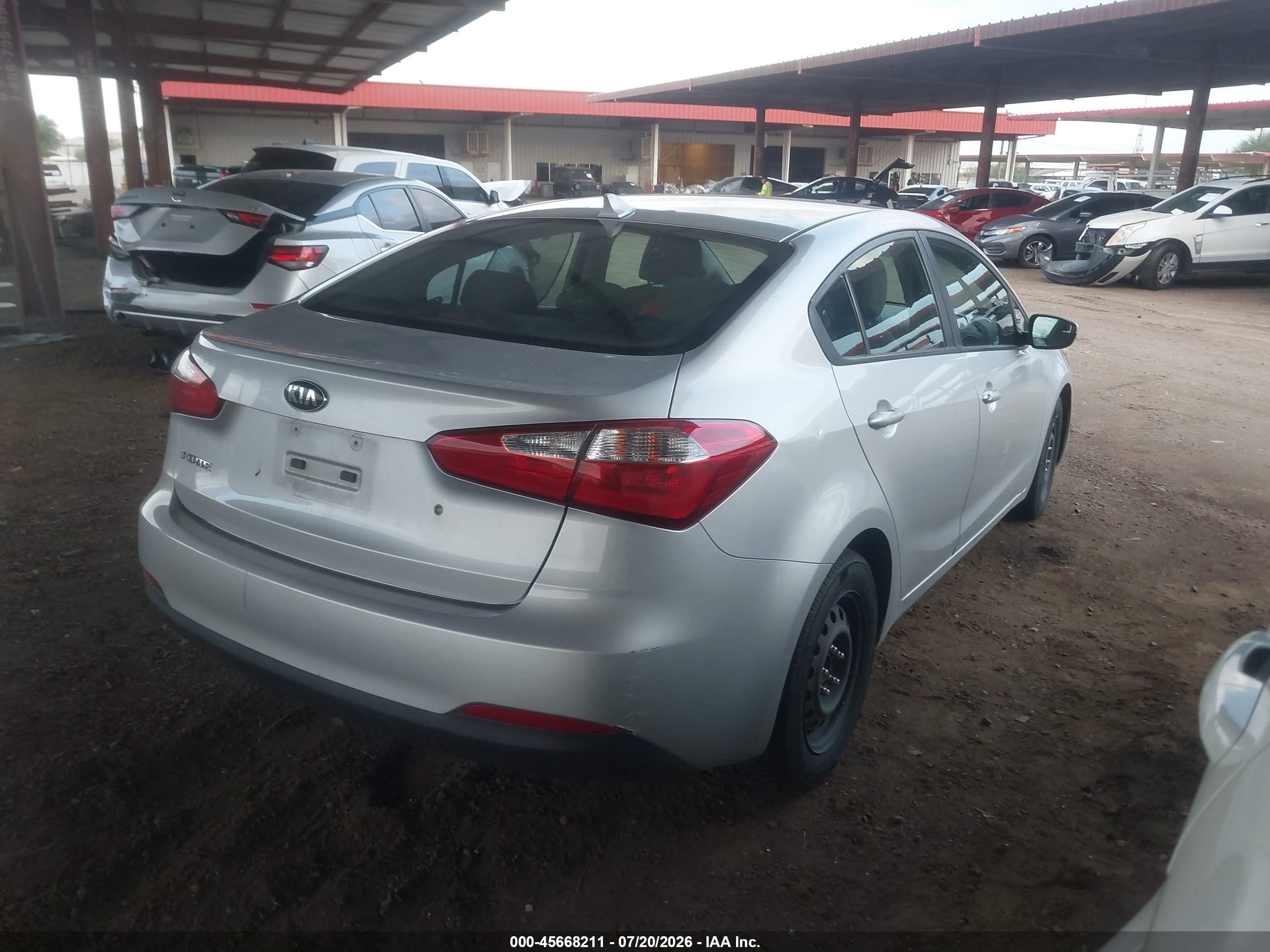 2015 Kia Forte Lx Silver vin: KNAFK4A63F5371533