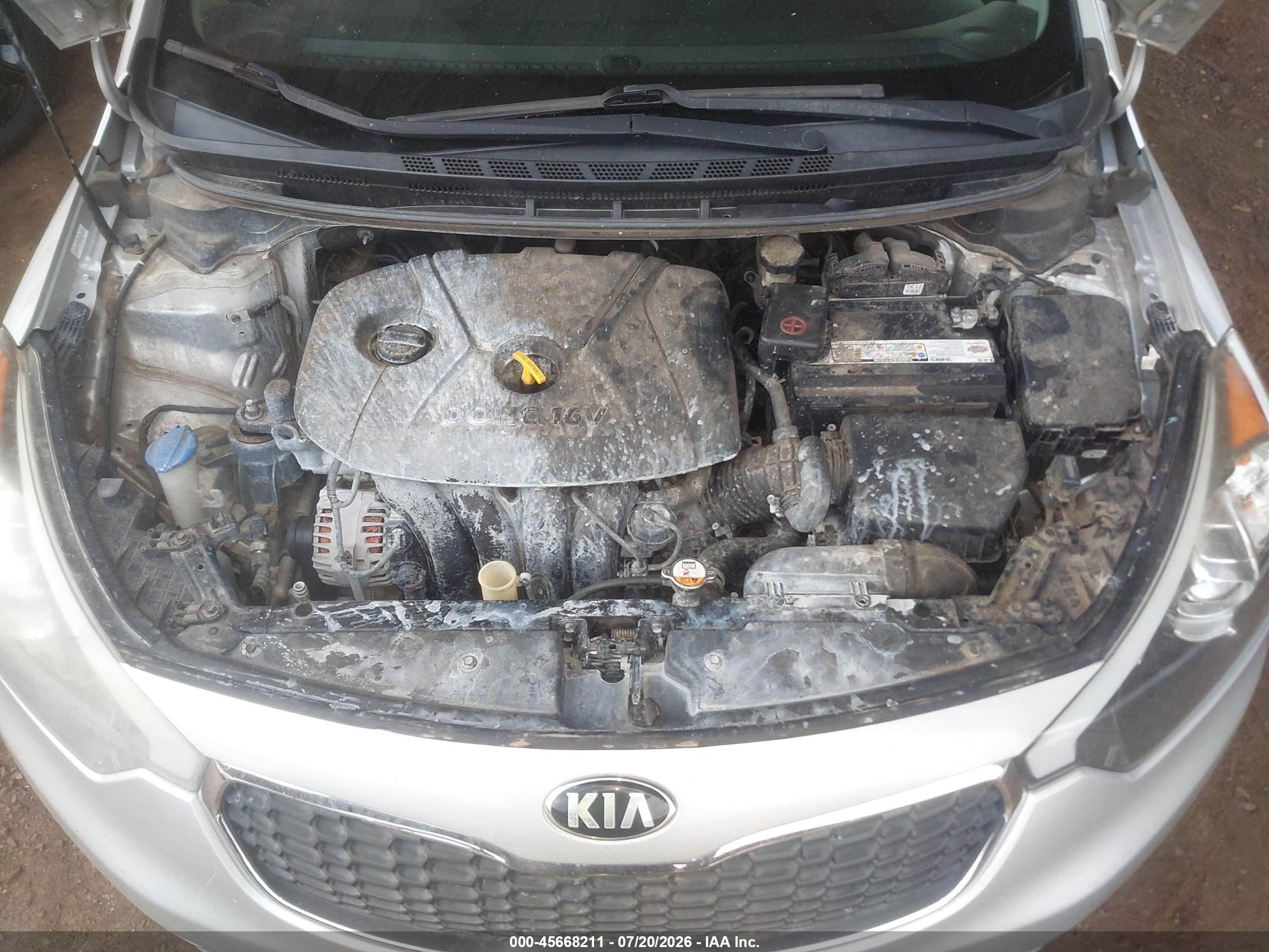 2015 Kia Forte Lx Silver vin: KNAFK4A63F5371533