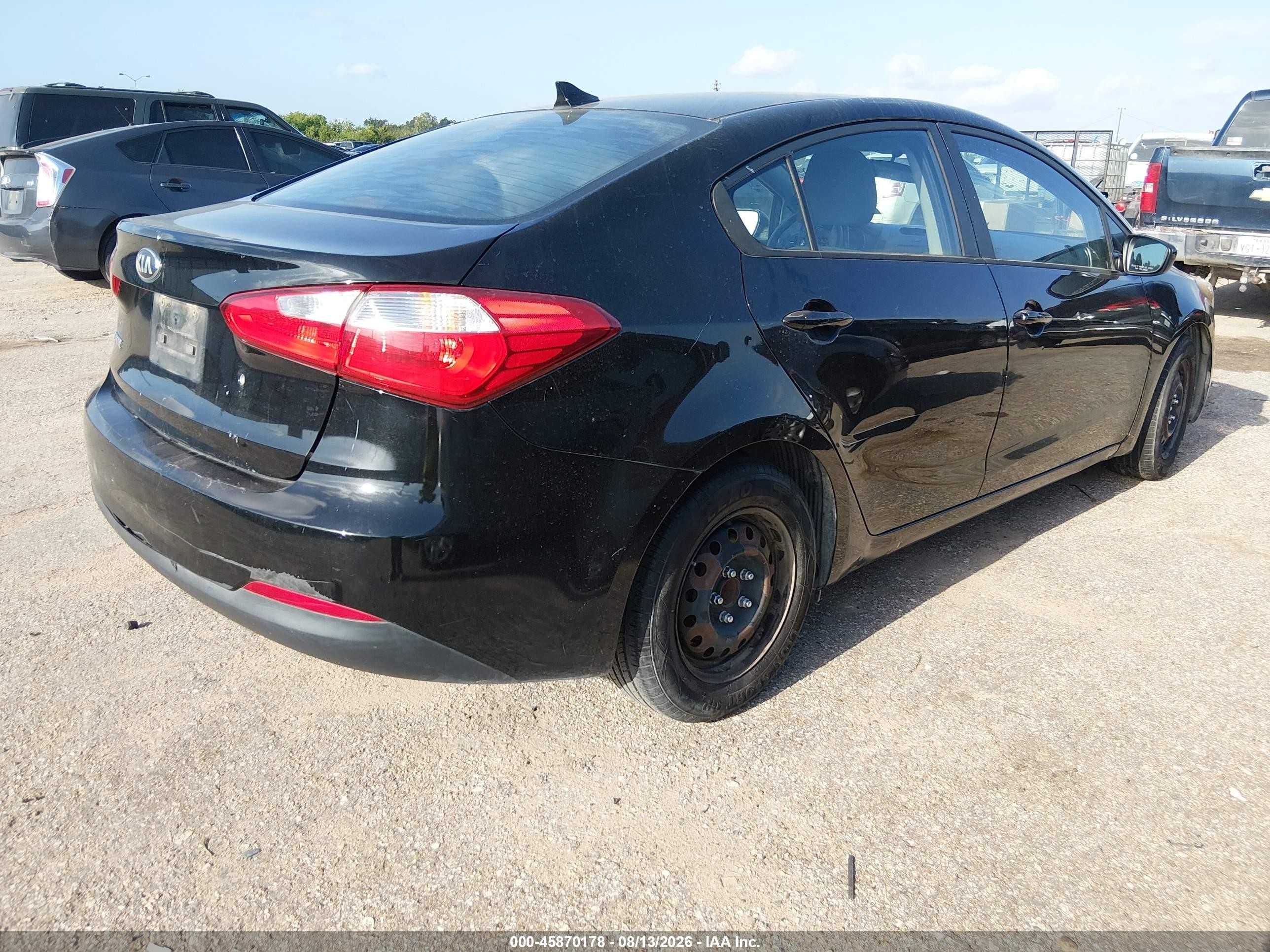 2015 Kia Forte Lx Black vin: KNAFK4A63F5401727