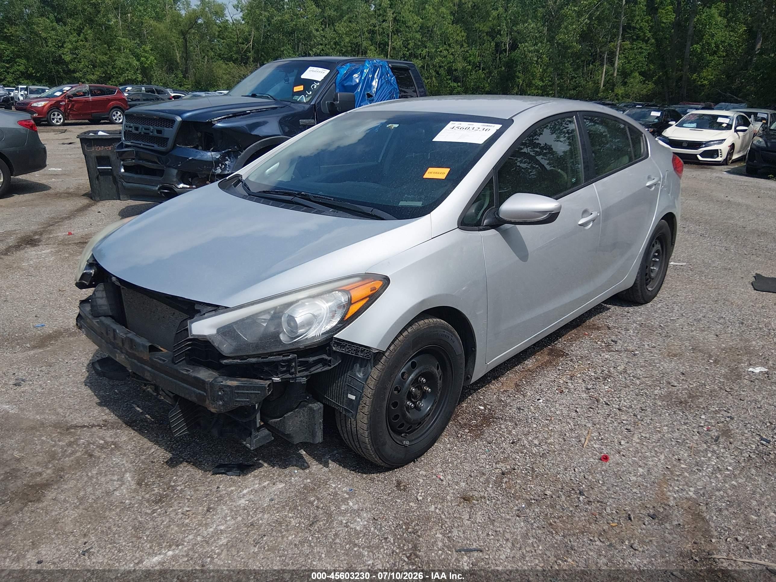 2015 Kia Forte Lx Silver vin: KNAFK4A63F5417328