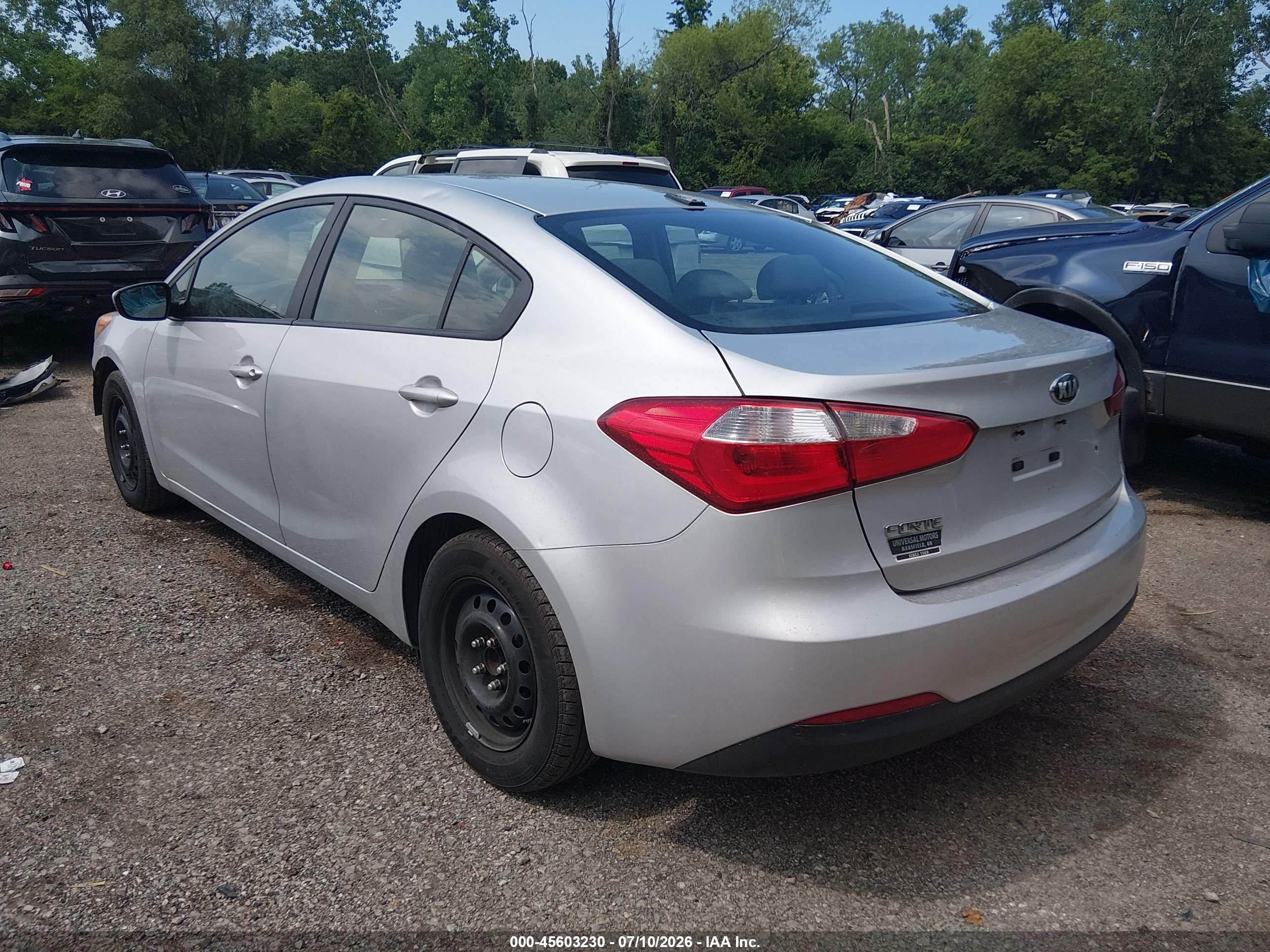 2015 Kia Forte Lx Silver vin: KNAFK4A63F5417328
