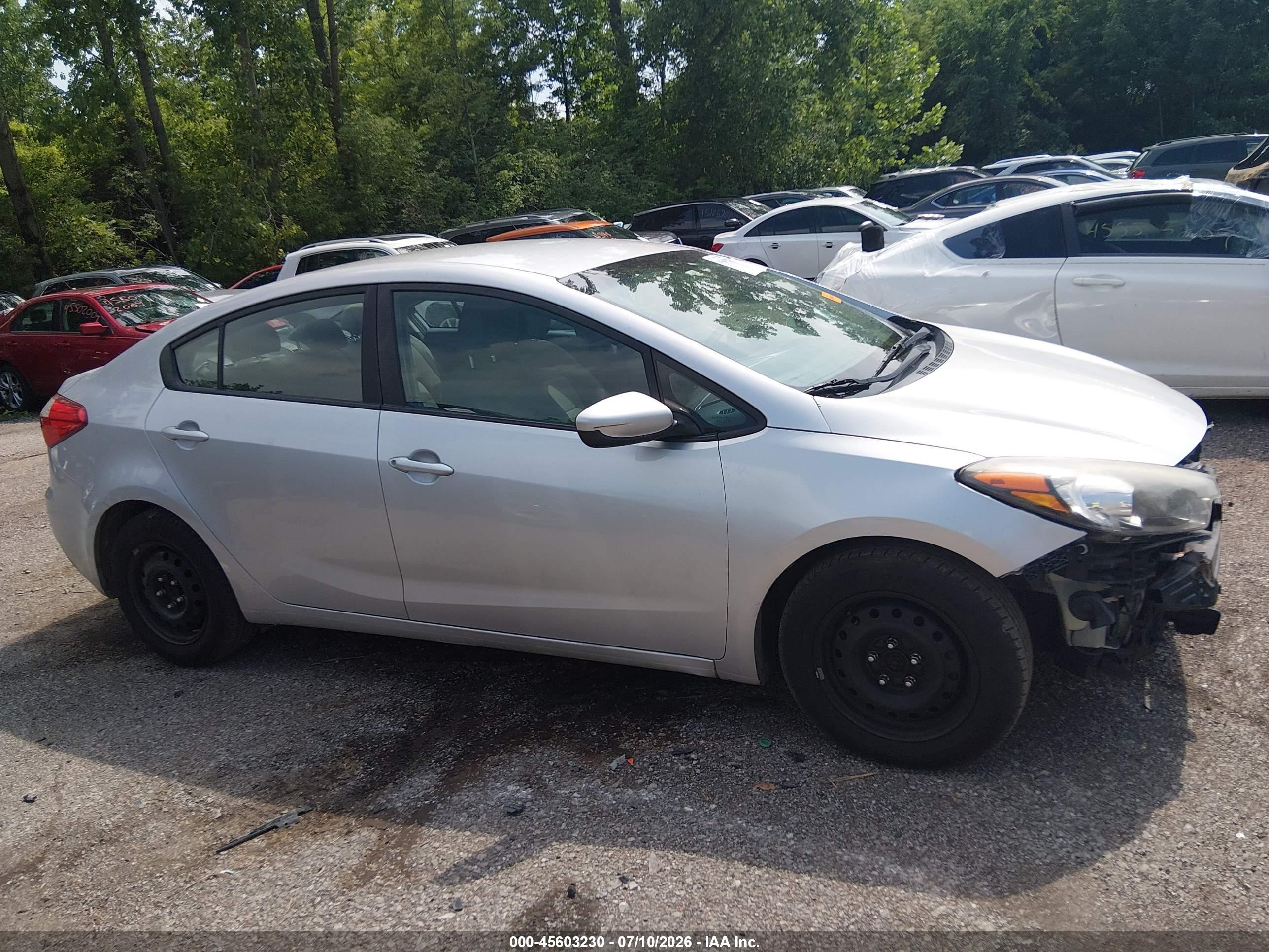 2015 Kia Forte Lx Silver vin: KNAFK4A63F5417328