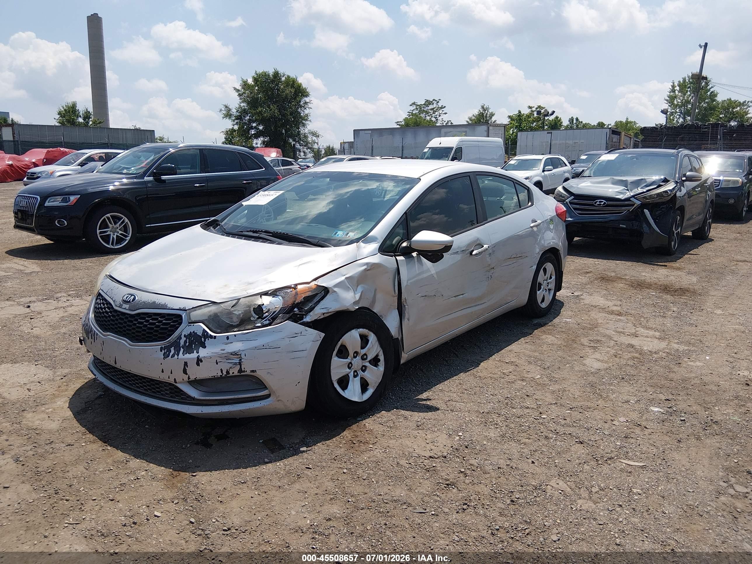 2015 Kia Forte Lx Silver vin: KNAFK4A63F5433660