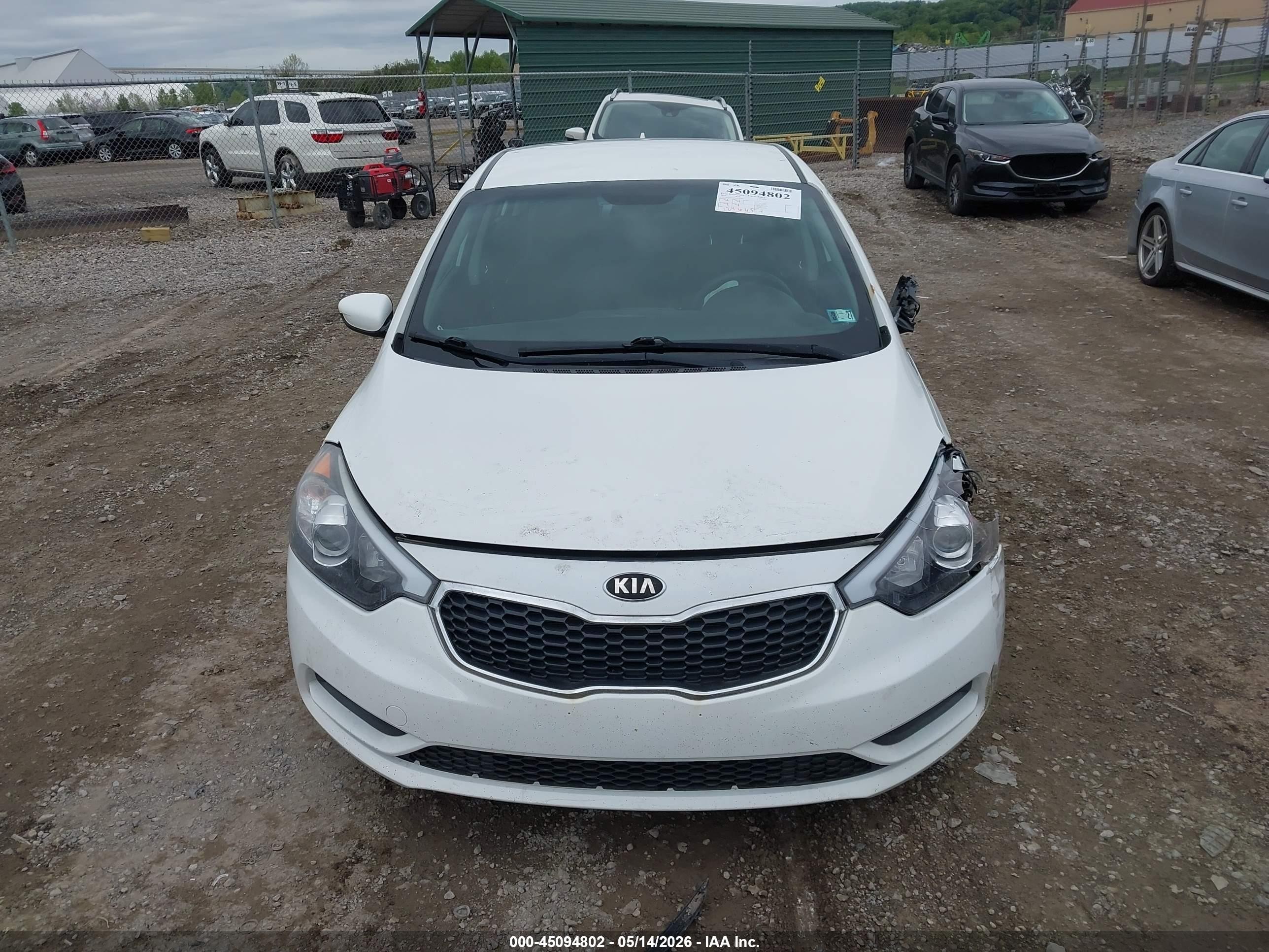 2016 Kia Forte Lx White vin: KNAFK4A63G5561883