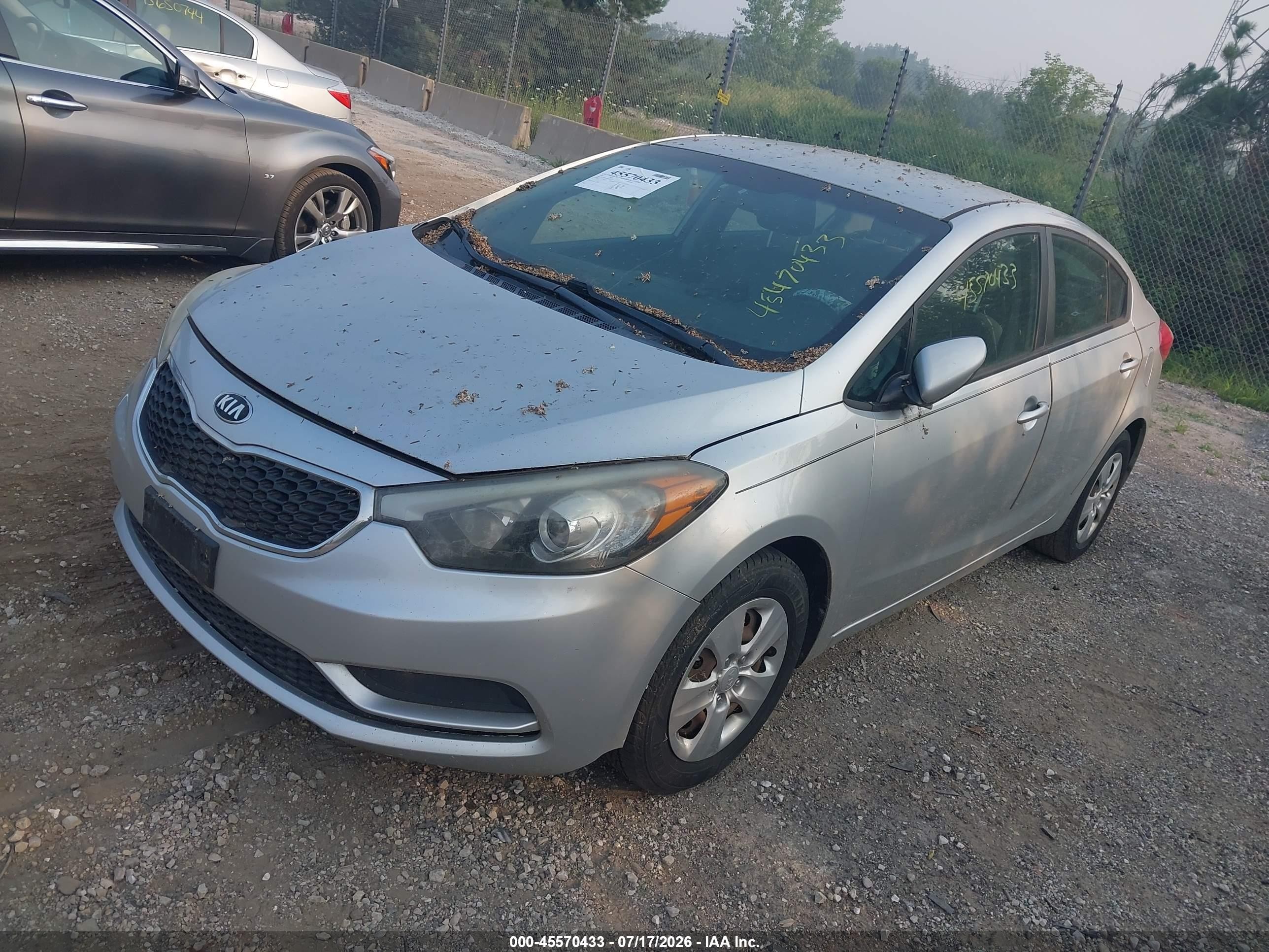 2014 Kia Forte Lx Silver vin: KNAFK4A64E5112712