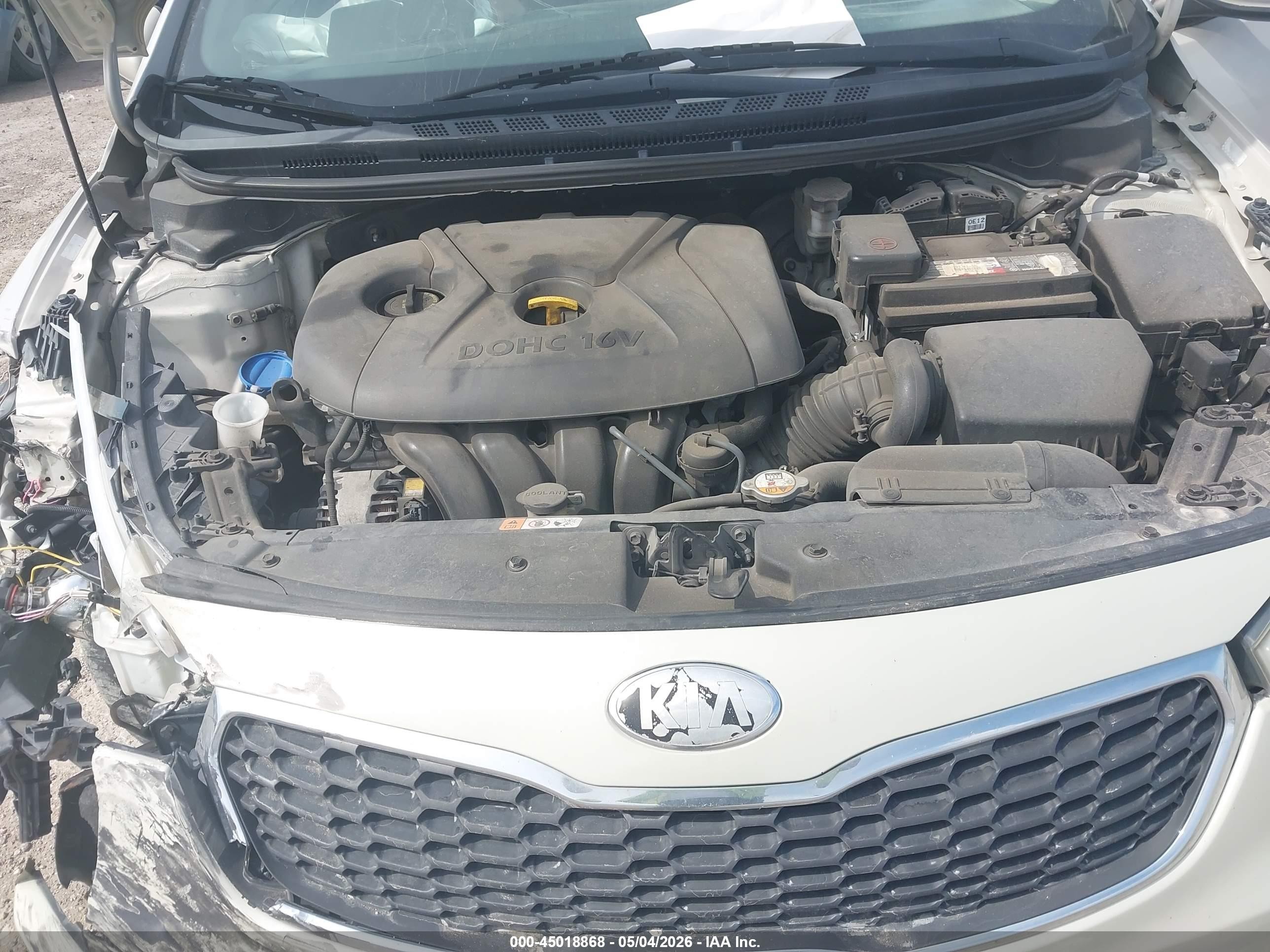 2014 Kia Forte Lx Белый vin: KNAFK4A64E5141532