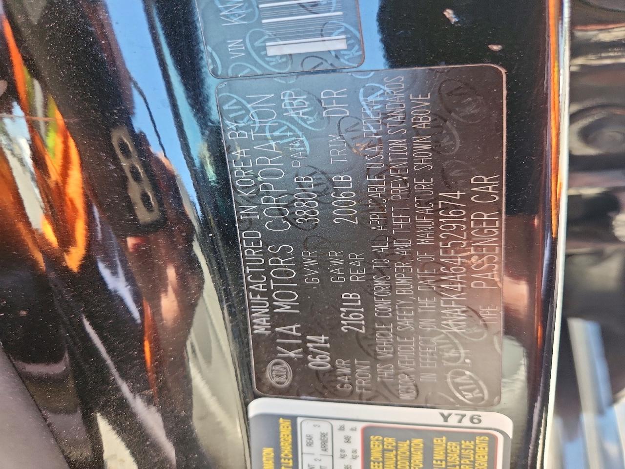 2015 Kia Forte Lx Black vin: KNAFK4A64F5291674