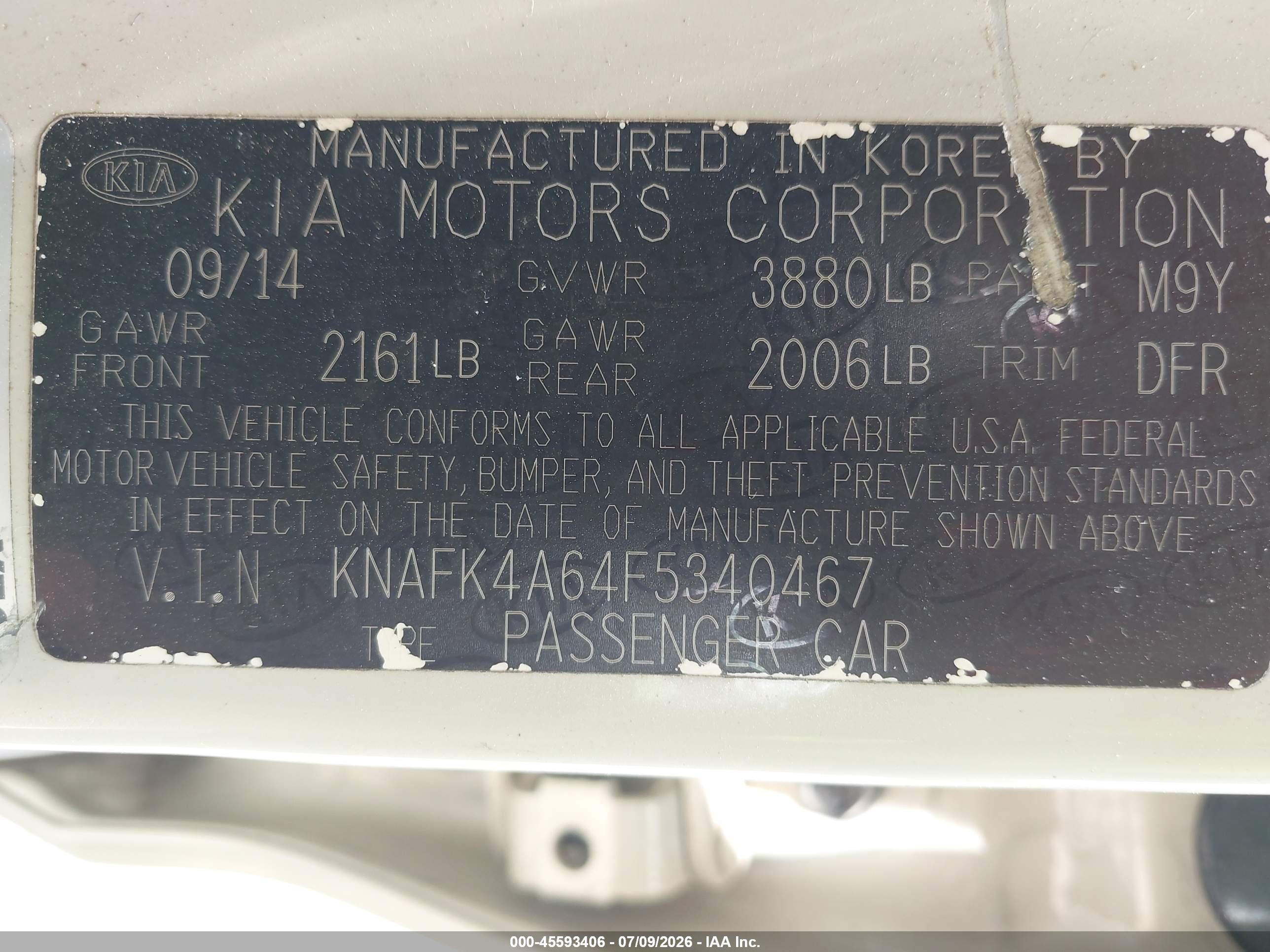 2015 Kia Forte Lx Серый vin: KNAFK4A64F5340467