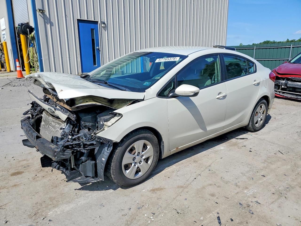 2015 Kia Forte Lx White vin: KNAFK4A64F5378832