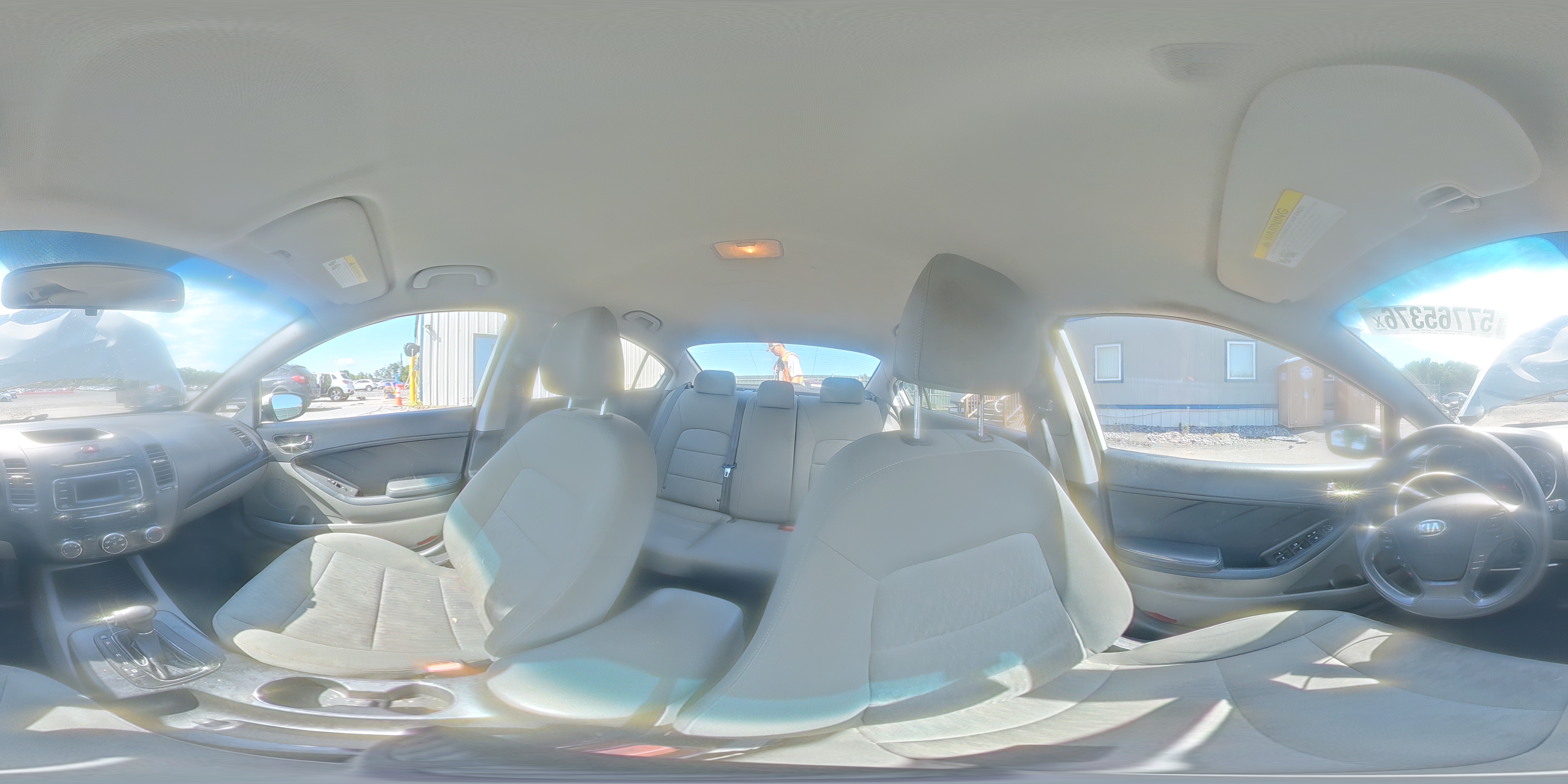 2015 Kia Forte Lx White vin: KNAFK4A64F5378832
