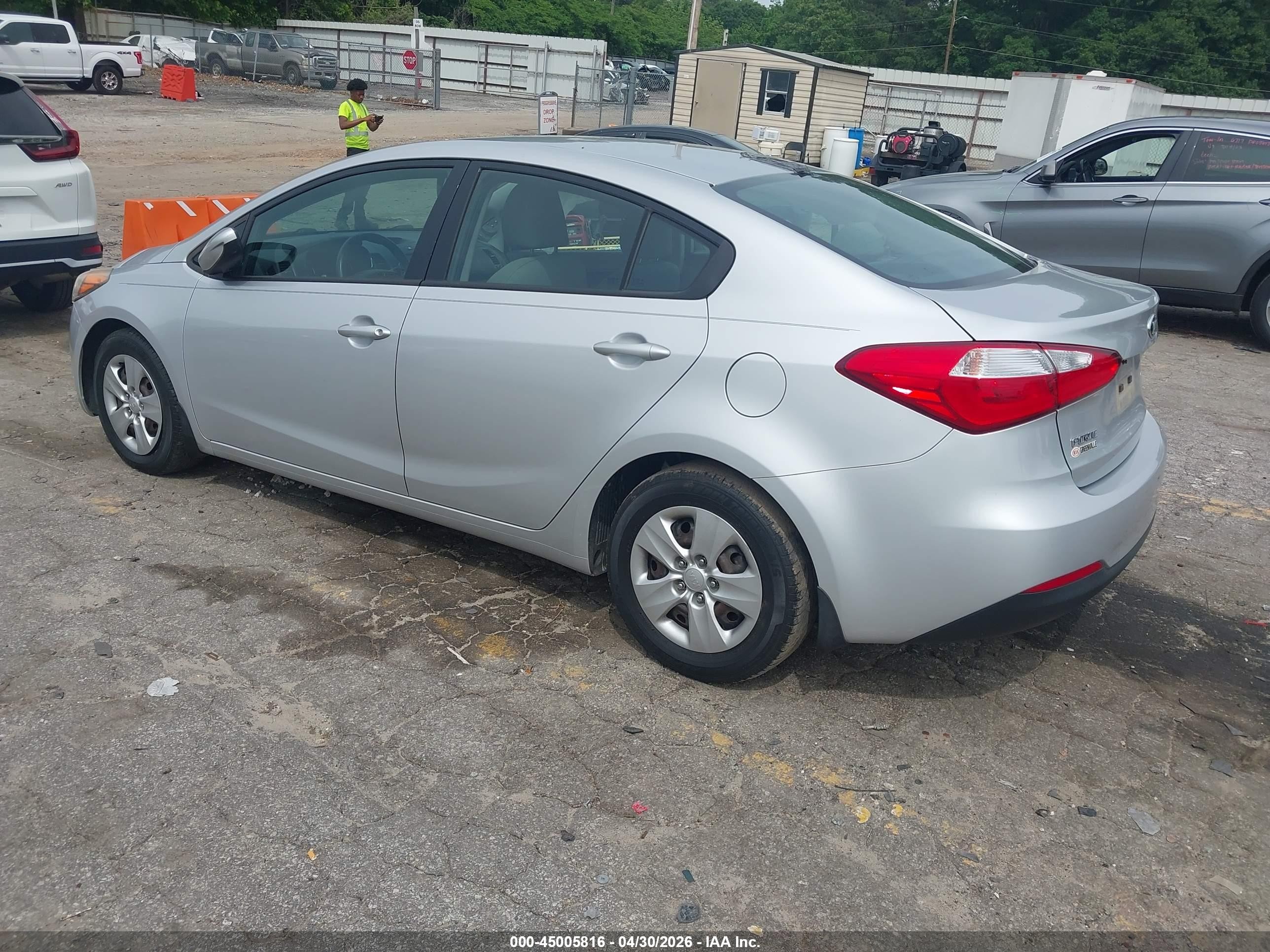 2015 Kia Forte Lx Silver vin: KNAFK4A64F5405107
