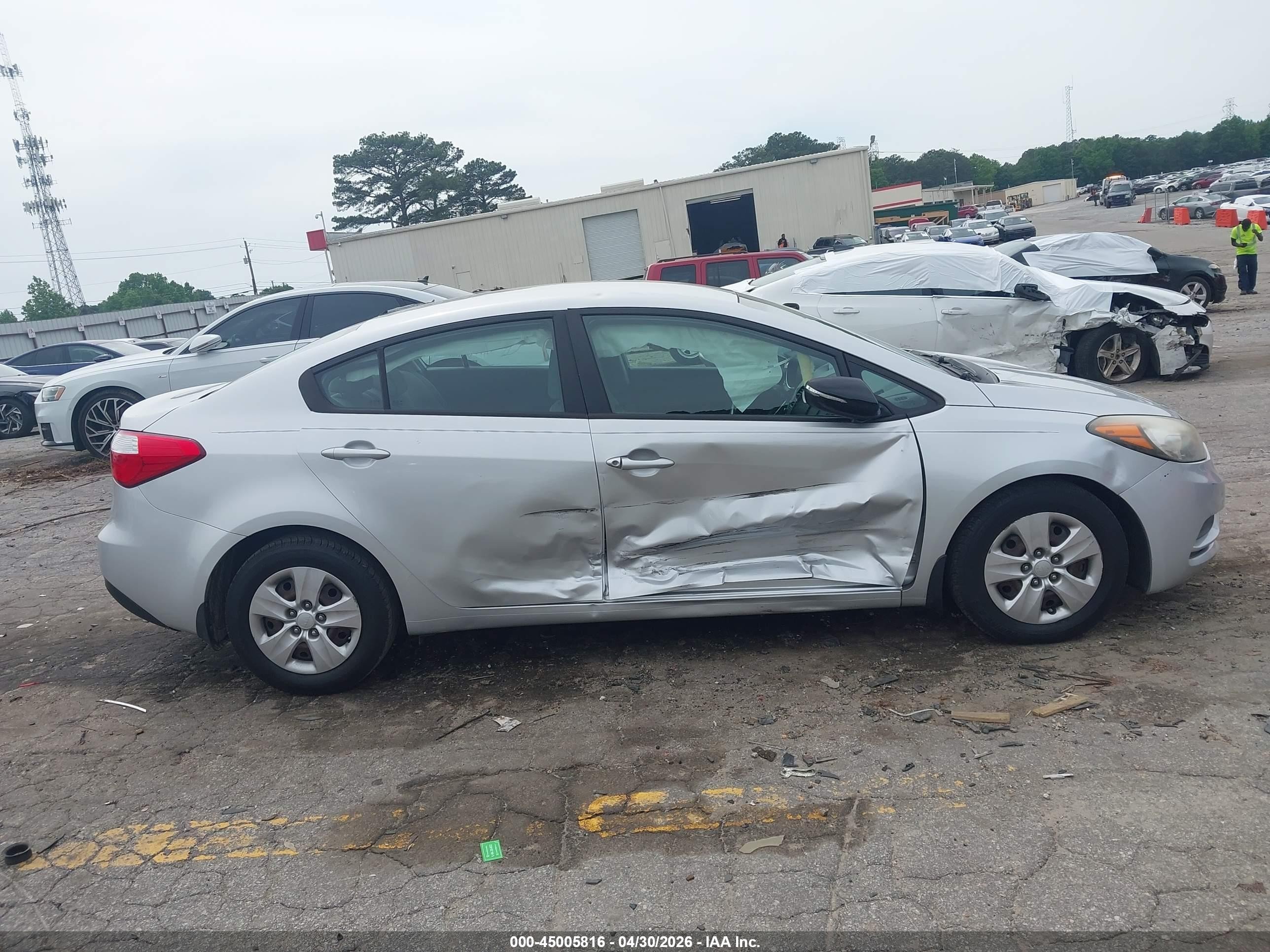 2015 Kia Forte Lx Silver vin: KNAFK4A64F5405107