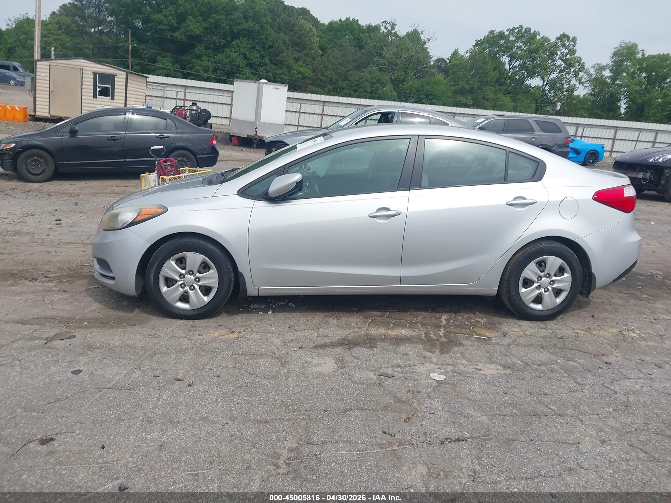 2015 Kia Forte Lx Silver vin: KNAFK4A64F5405107