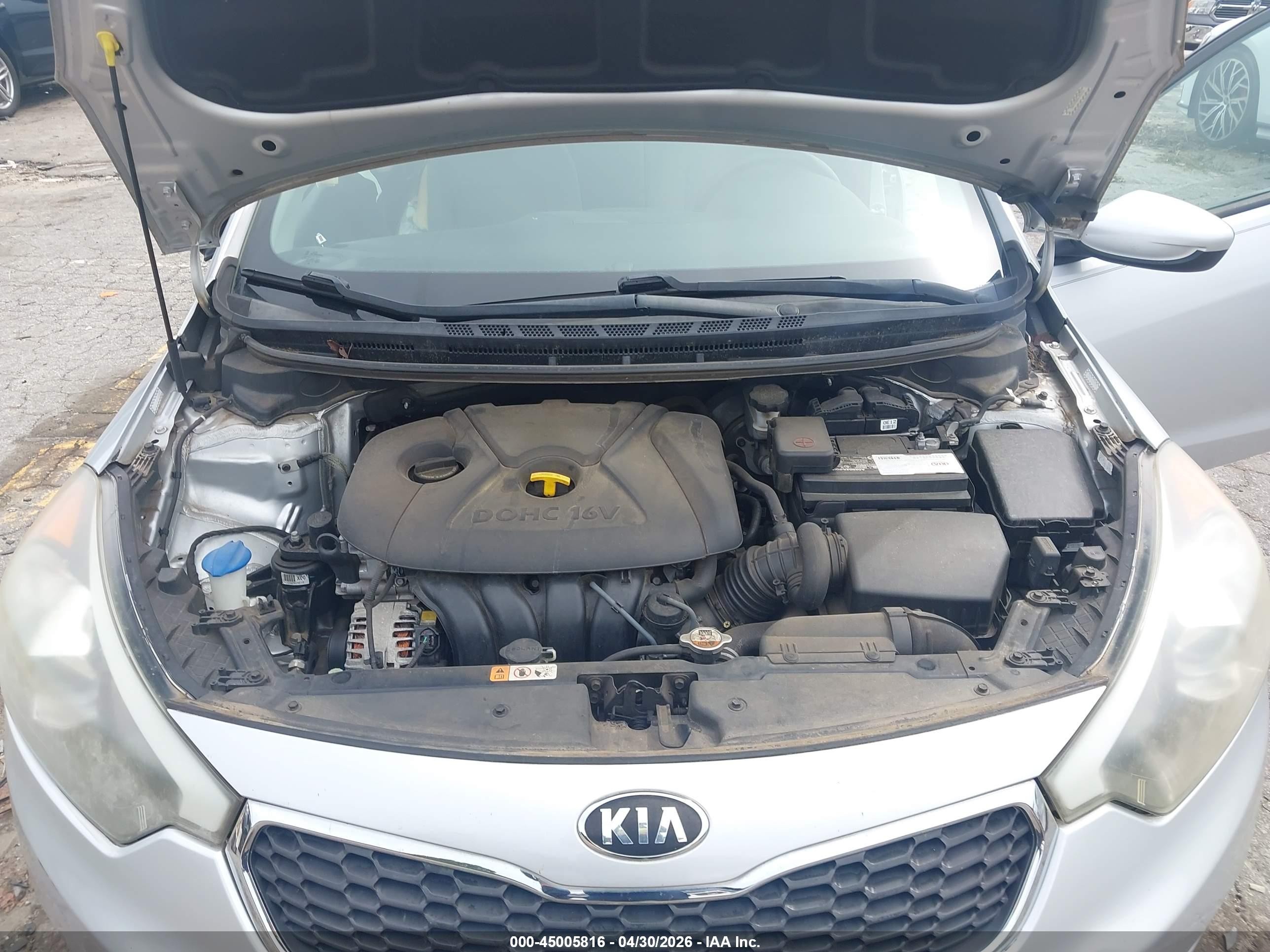 2015 Kia Forte Lx Silver vin: KNAFK4A64F5405107