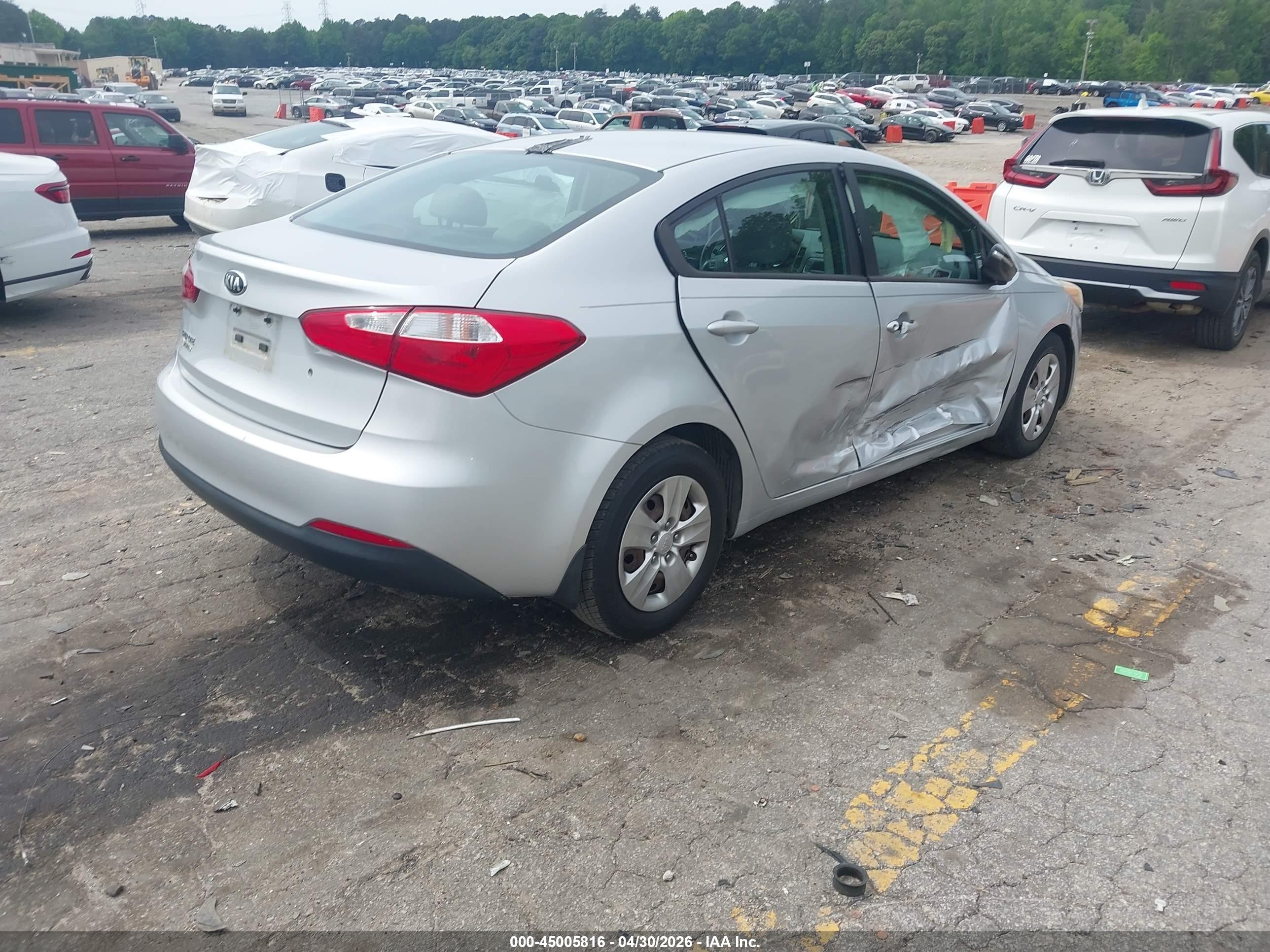 2015 Kia Forte Lx Silver vin: KNAFK4A64F5405107