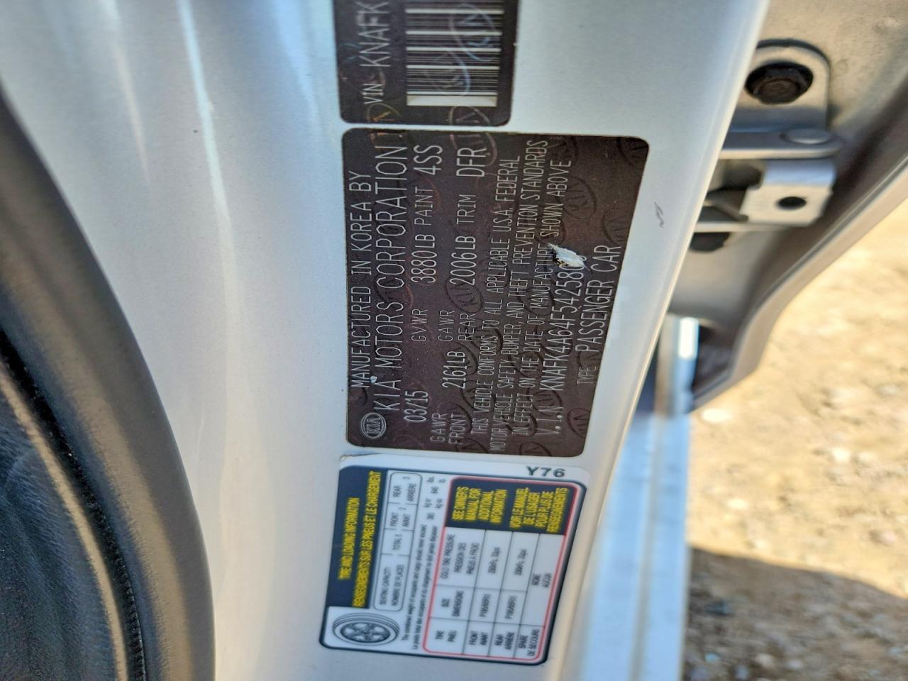 2015 Kia Forte Lx Silver vin: KNAFK4A64F5425809