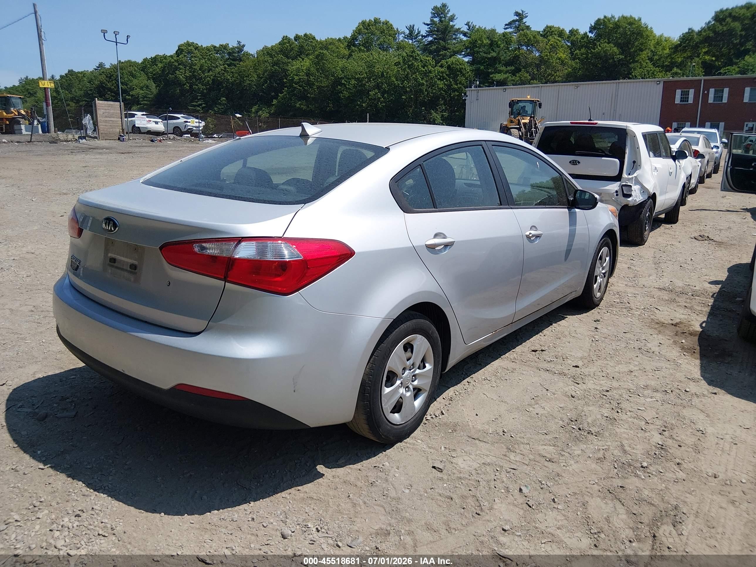 2015 Kia Forte Lx Silver vin: KNAFK4A64F5431500