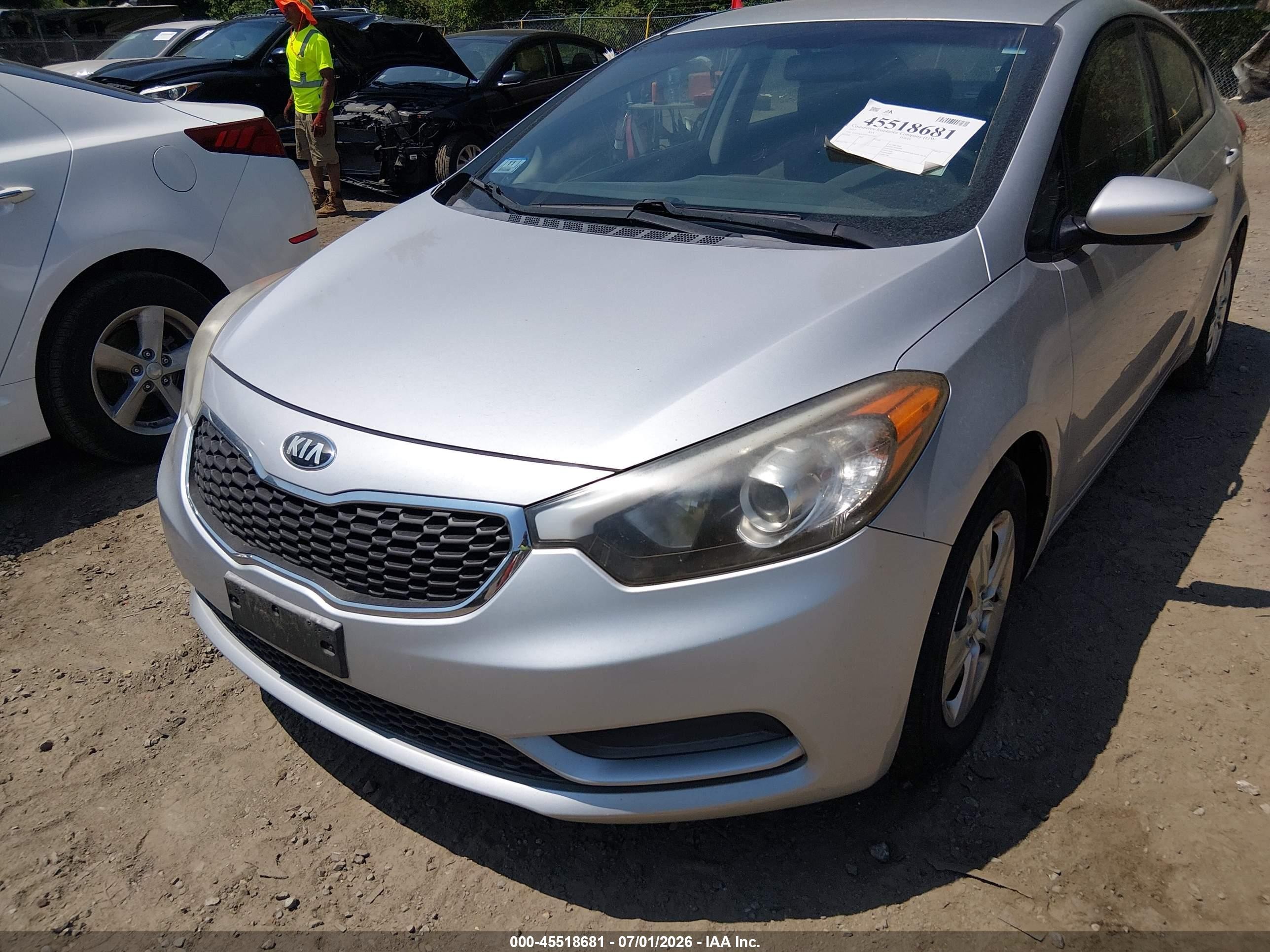 2015 Kia Forte Lx Silver vin: KNAFK4A64F5431500