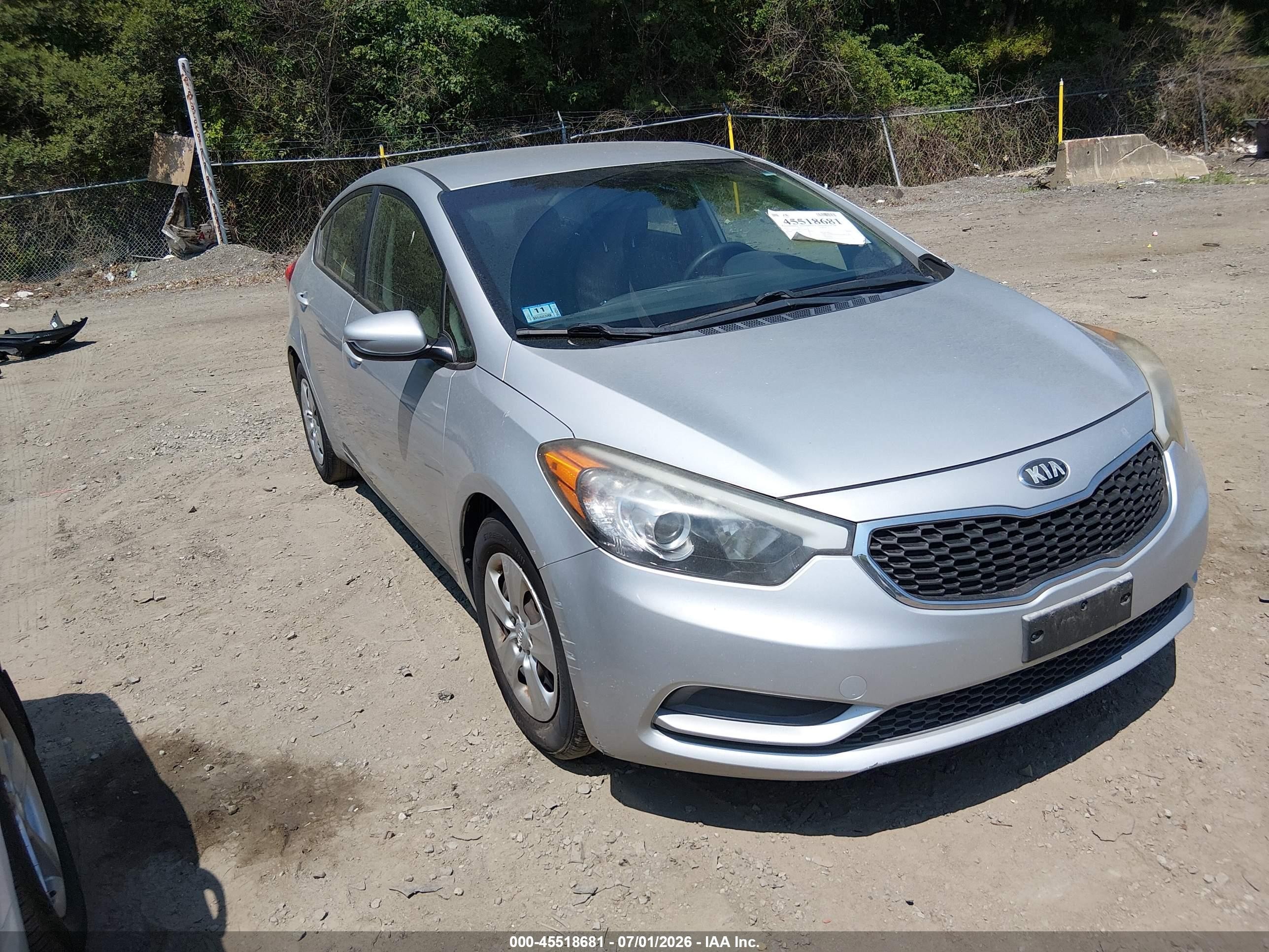 2015 Kia Forte Lx Silver vin: KNAFK4A64F5431500