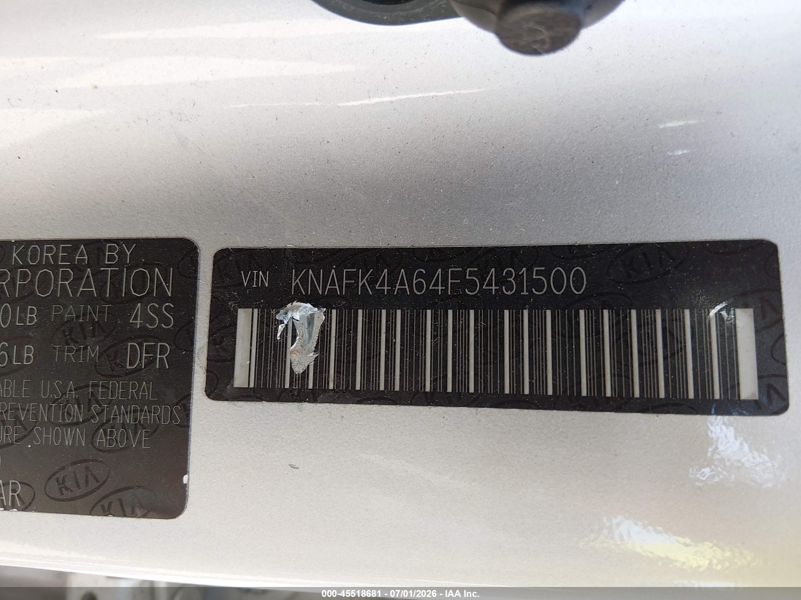 2015 Kia Forte Lx Silver vin: KNAFK4A64F5431500