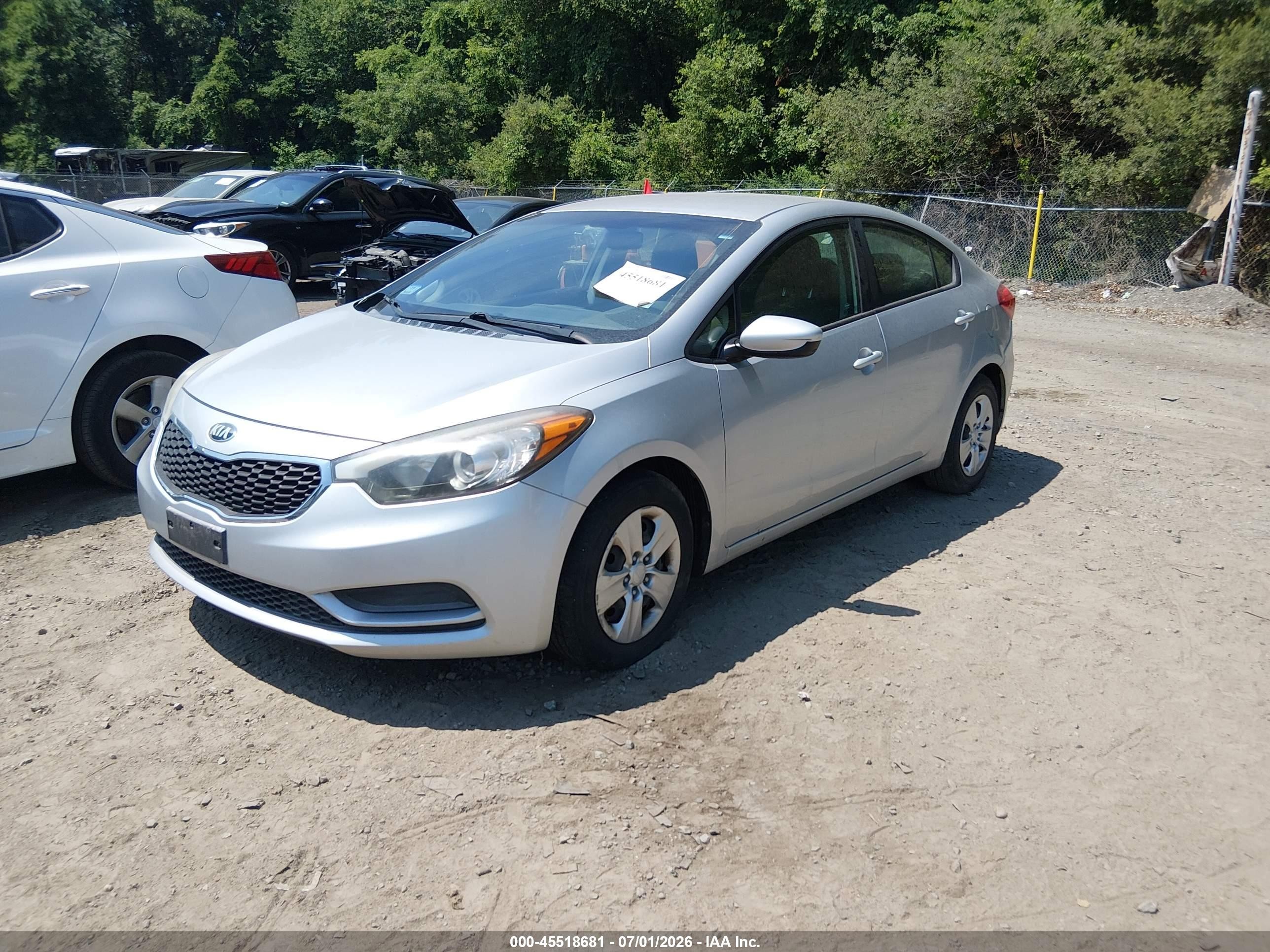 2015 Kia Forte Lx Silver vin: KNAFK4A64F5431500