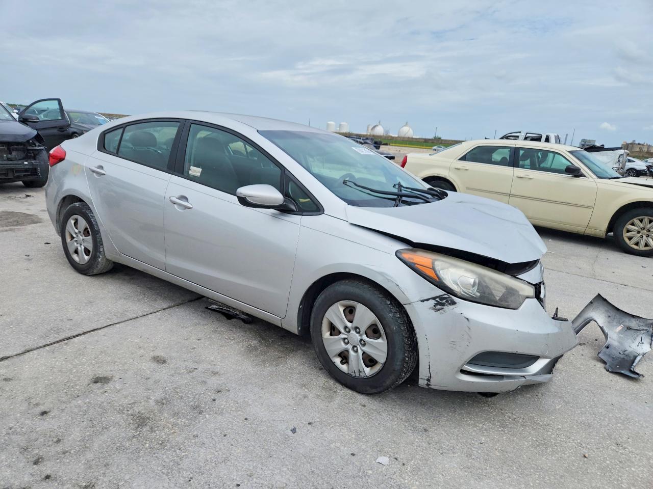 2014 Kia Forte Lx Silver vin: KNAFK4A65E5144830