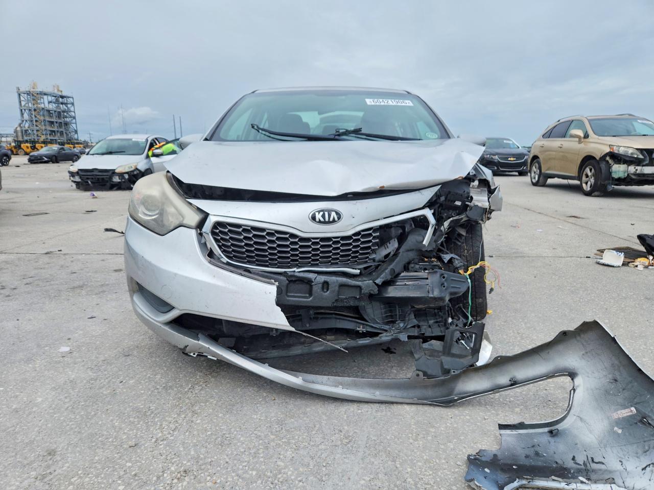 2014 Kia Forte Lx Silver vin: KNAFK4A65E5144830