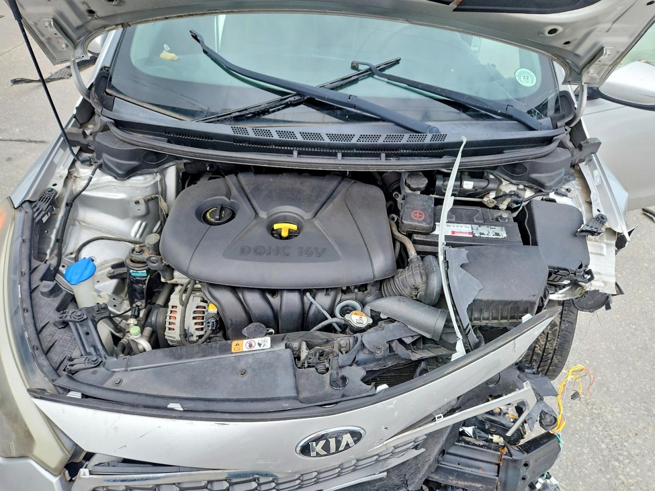 2014 Kia Forte Lx Silver vin: KNAFK4A65E5144830