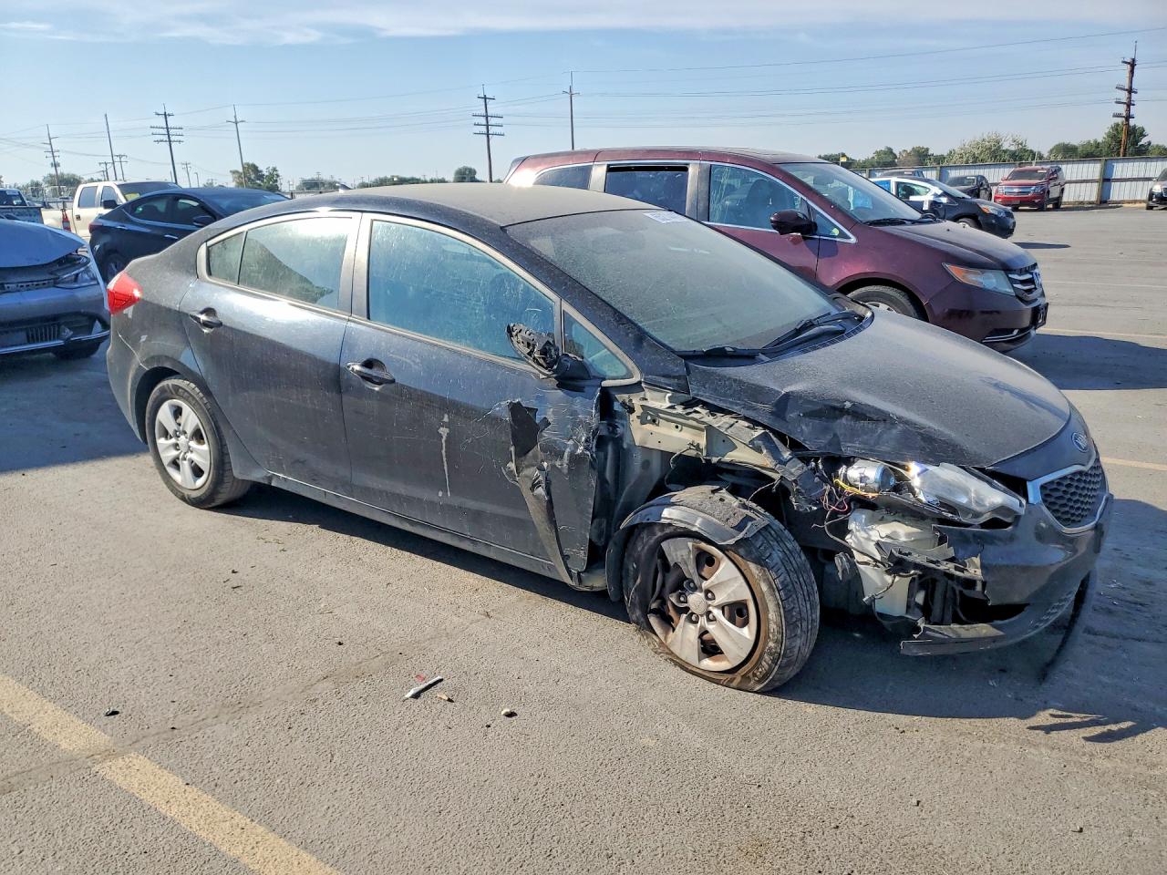 2014 Kia Forte Lx Black vin: KNAFK4A65E5222944