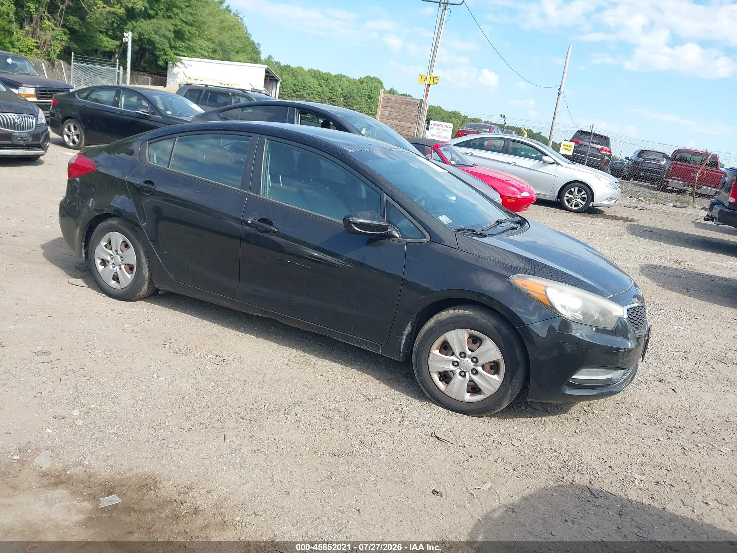 2015 Kia Forte Lx Black vin: KNAFK4A65F5432283
