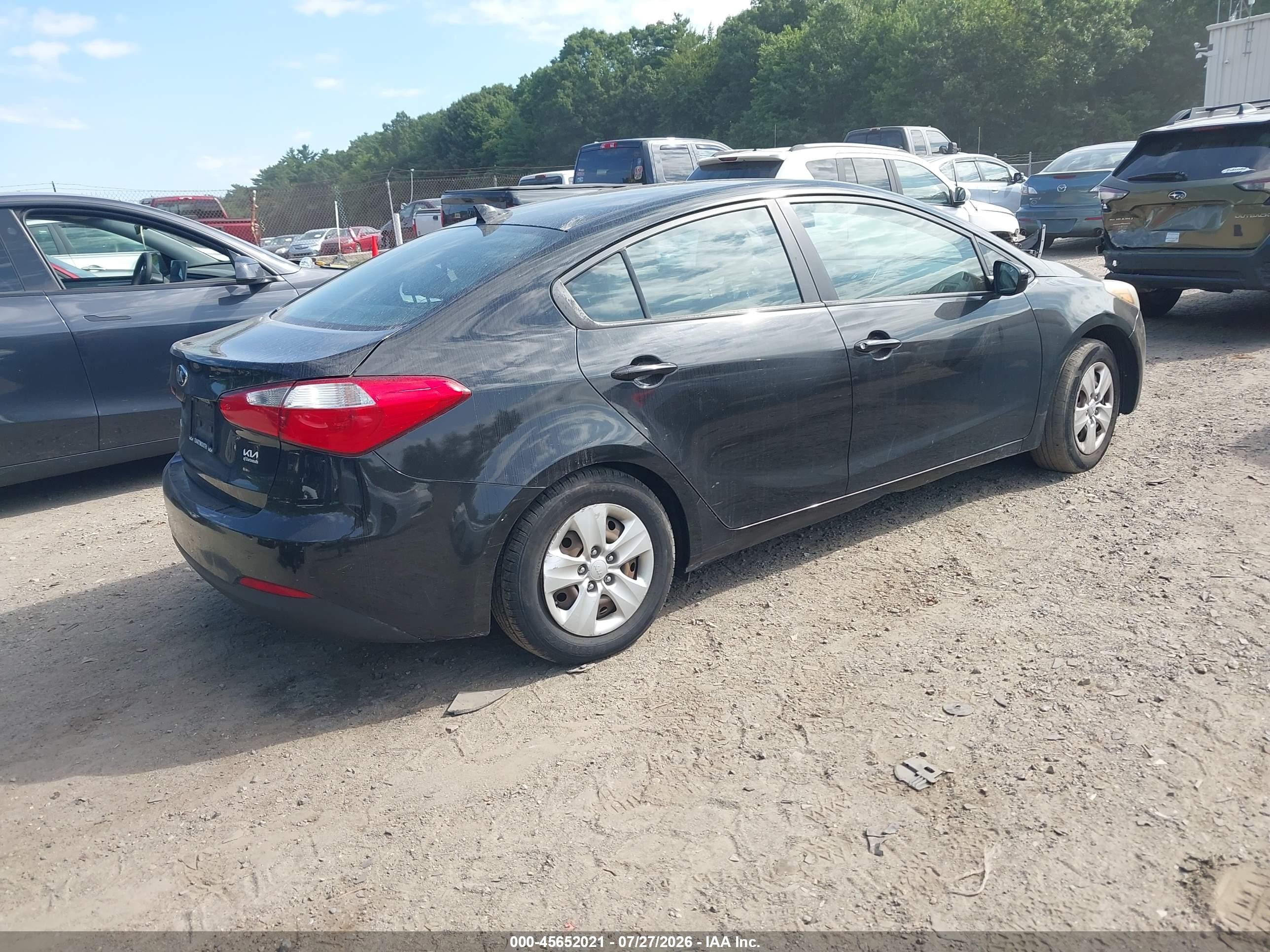2015 Kia Forte Lx Black vin: KNAFK4A65F5432283