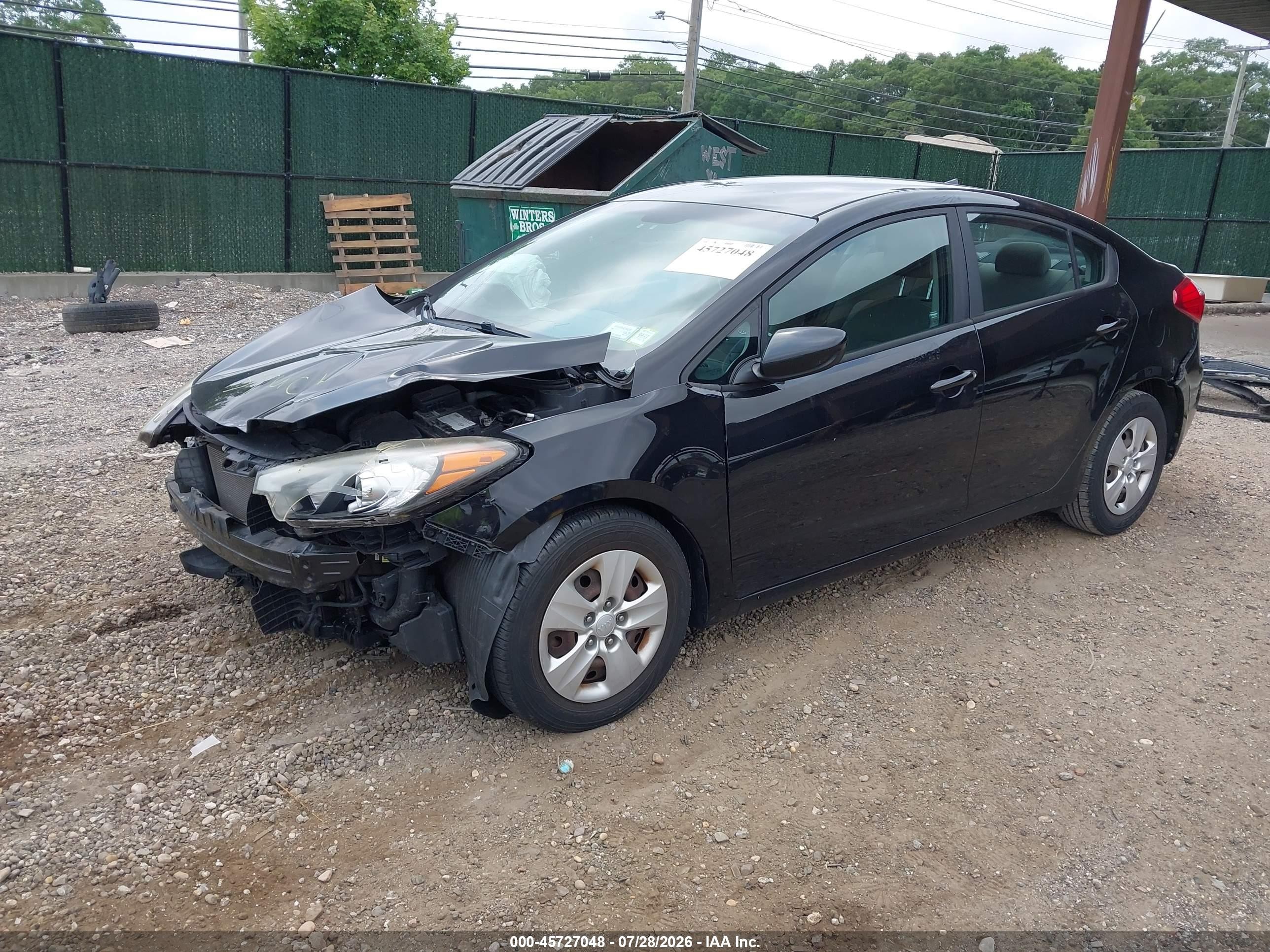 2015 Kia Forte Lx Black vin: KNAFK4A65F5435300