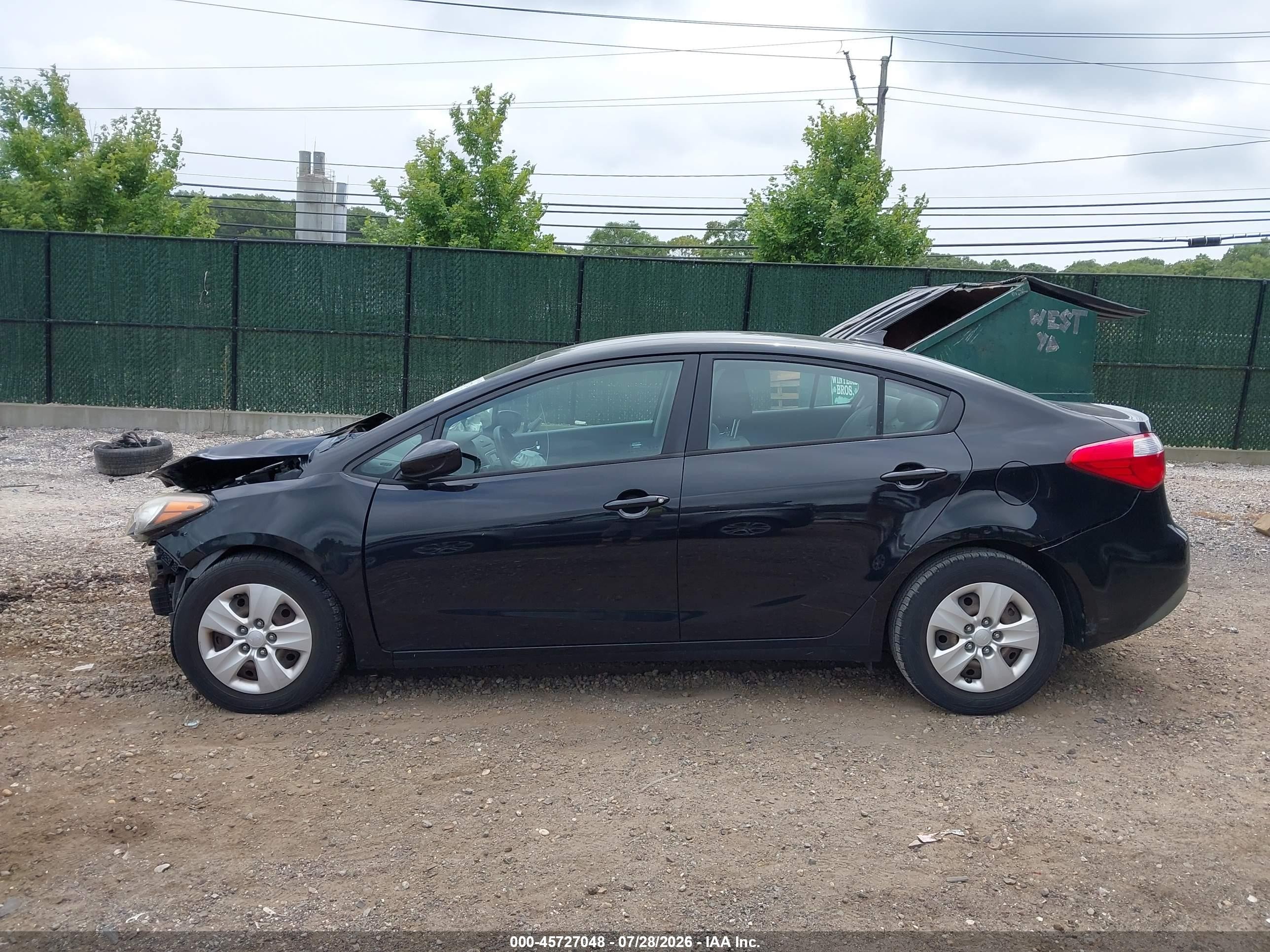 2015 Kia Forte Lx Black vin: KNAFK4A65F5435300