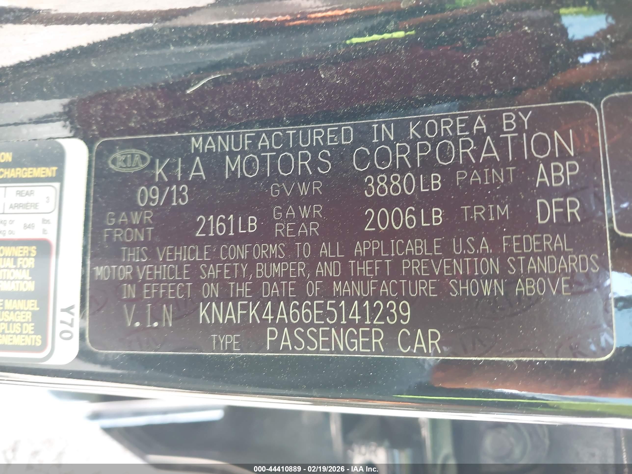 2014 Kia Forte Lx Black vin: KNAFK4A66E5141239