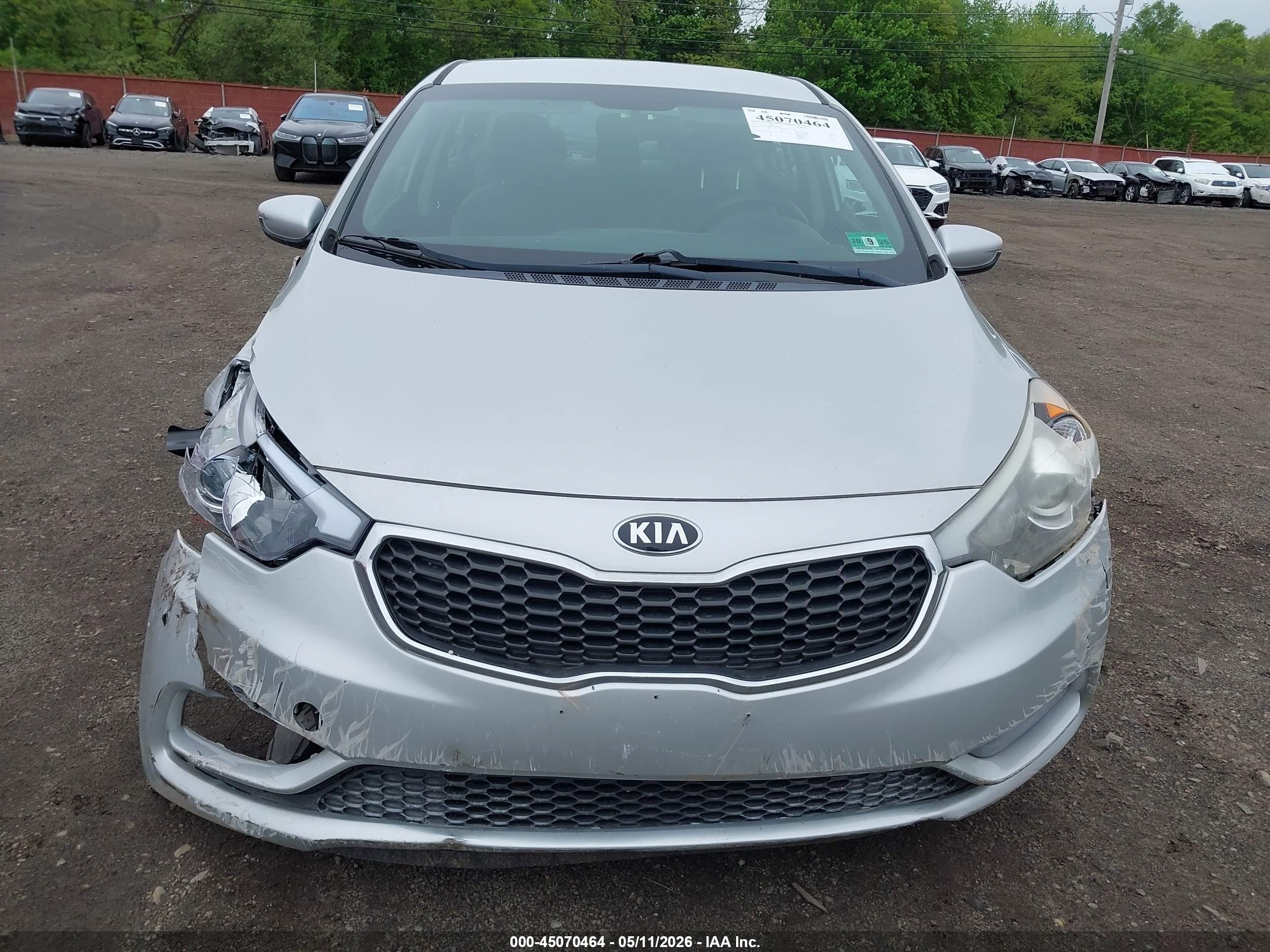 2014 Kia Forte Lx Silver vin: KNAFK4A66E5215078