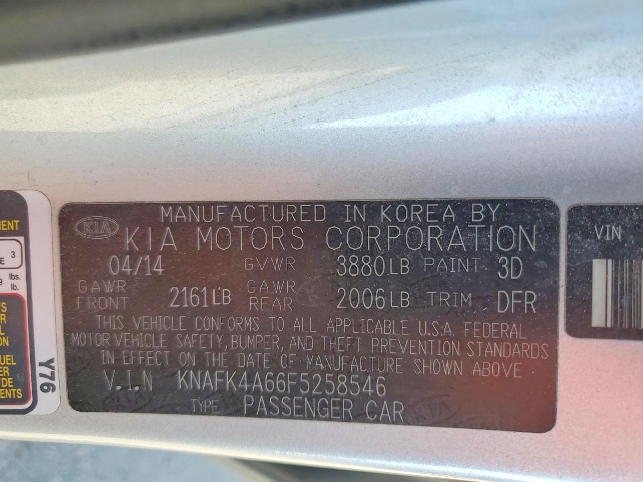 2015 Kia Forte Lx Silver vin: KNAFK4A66F5258546